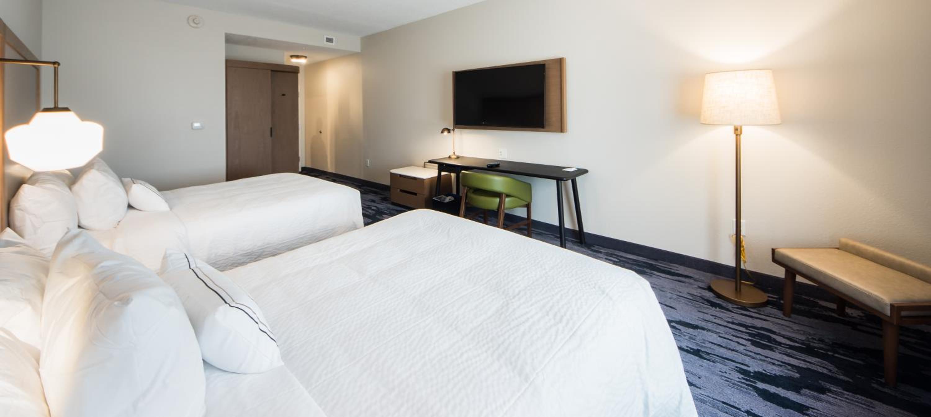 Queen Room with Two Queen Beds and Adapted Tub - Mobility and Hearing Accessible