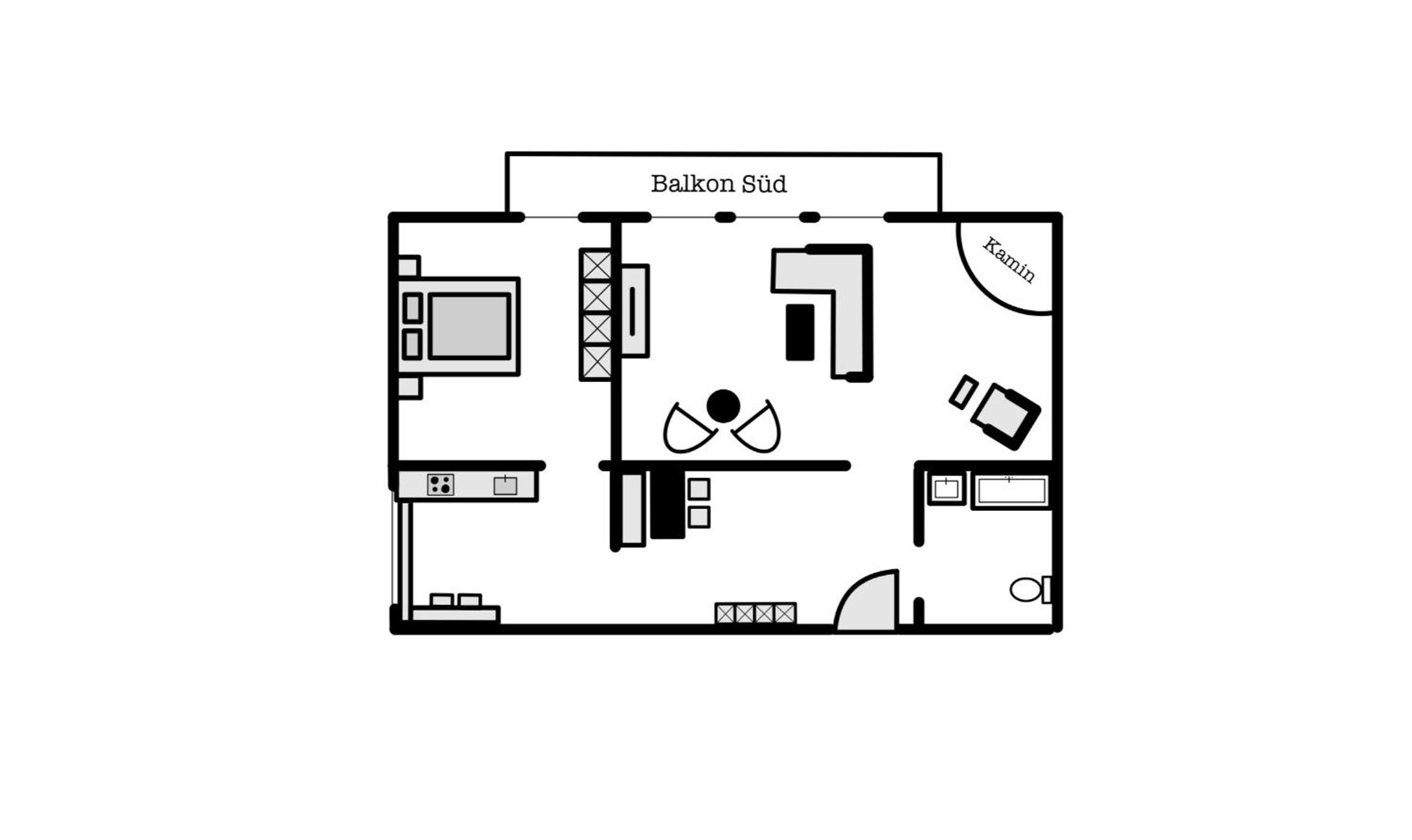 One-Bedroom Apartment with Balcony and City View photo 3