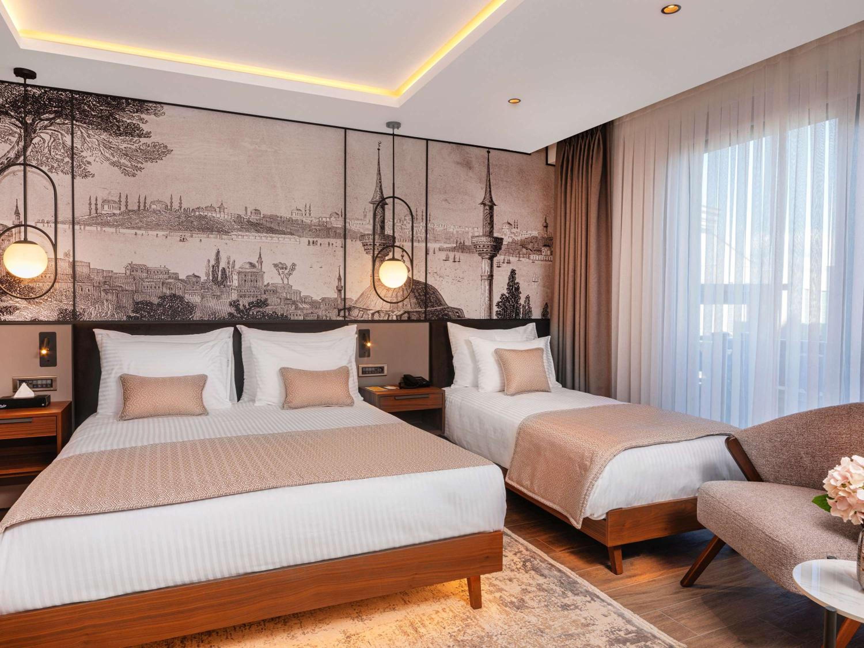 Superior Room with One Queen Bed and One Single Bed