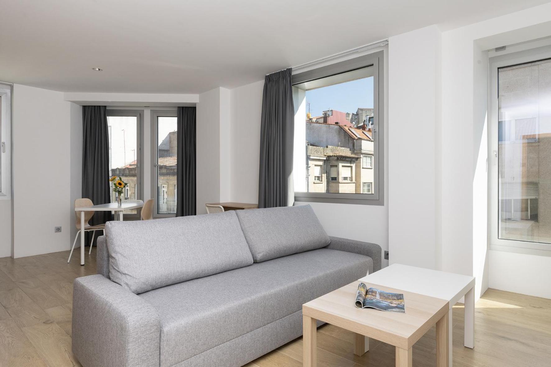 Departamento de una habitación con vista a la ciudad