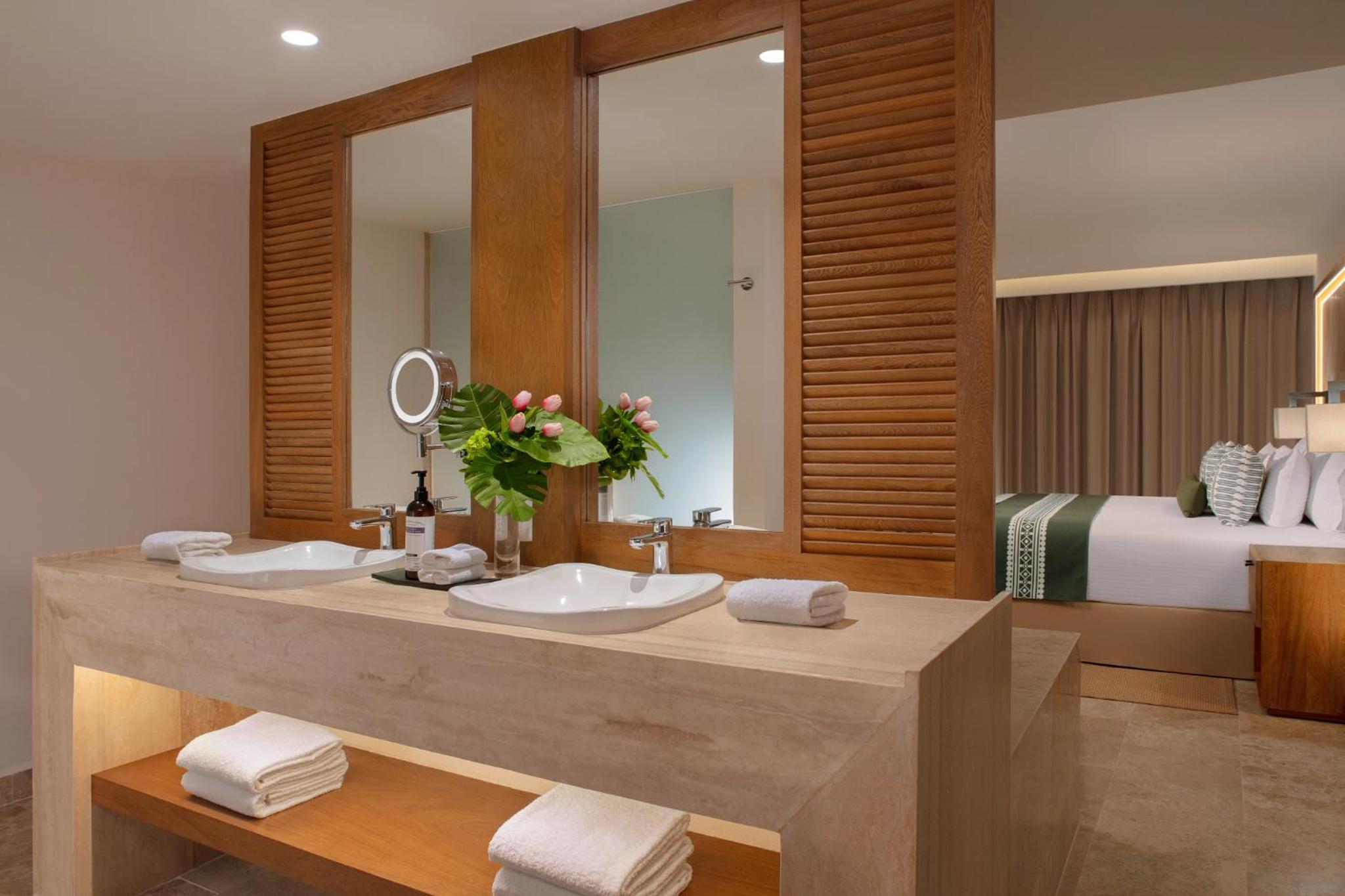 Relax in this luxurious, stylish bathroom retreat.