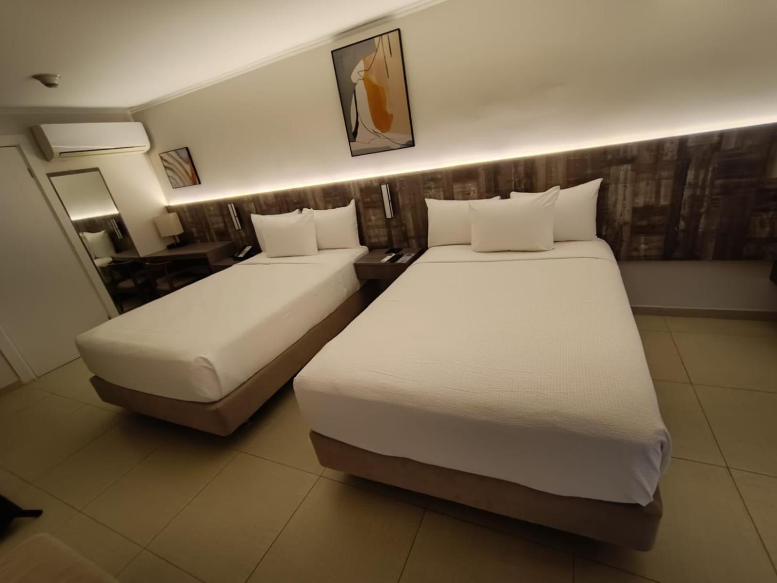 Double Room with Two Double Beds, Pool View and Sofa - Non-Smoking/Adults Only