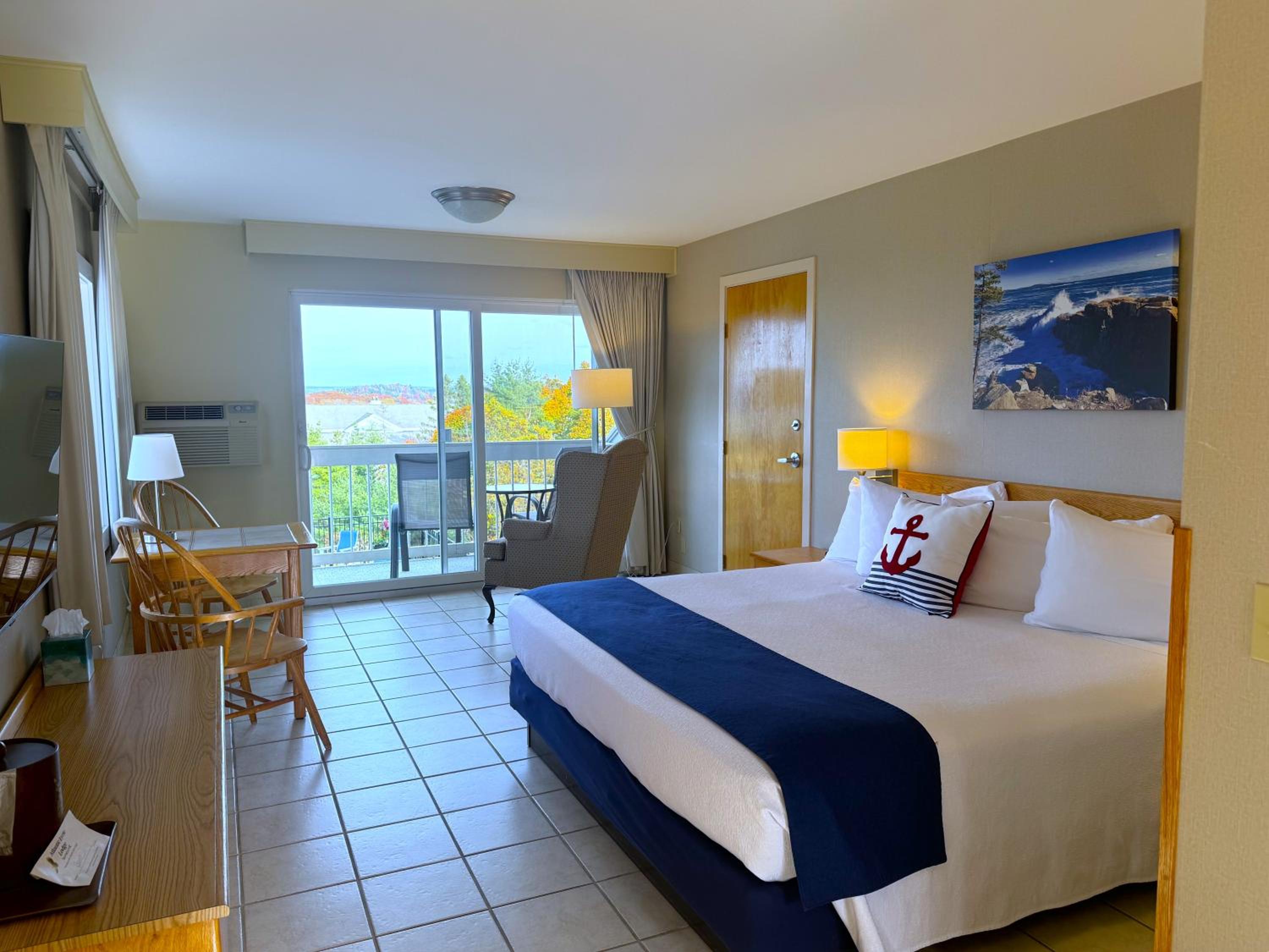 ADA King Room with Ocean View and Balcony, 1 King Bed, Accessible (1st Floor)