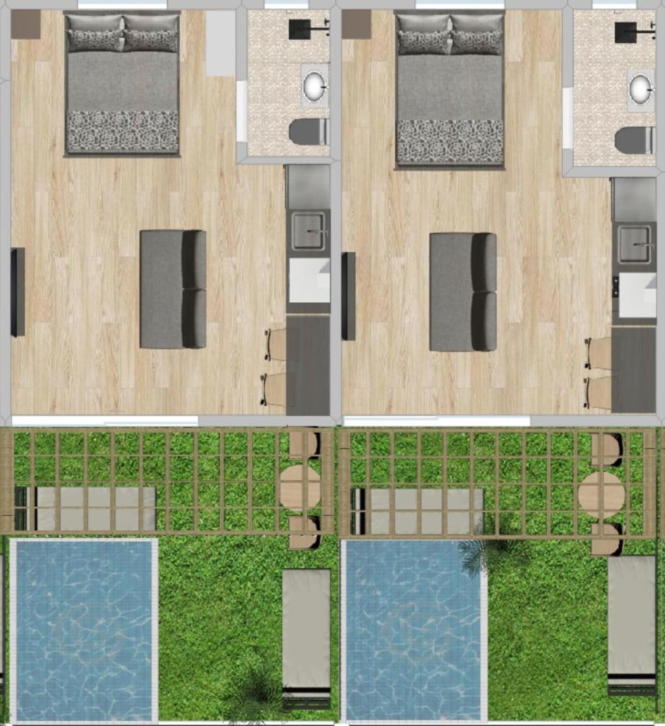 Studio with Pool View