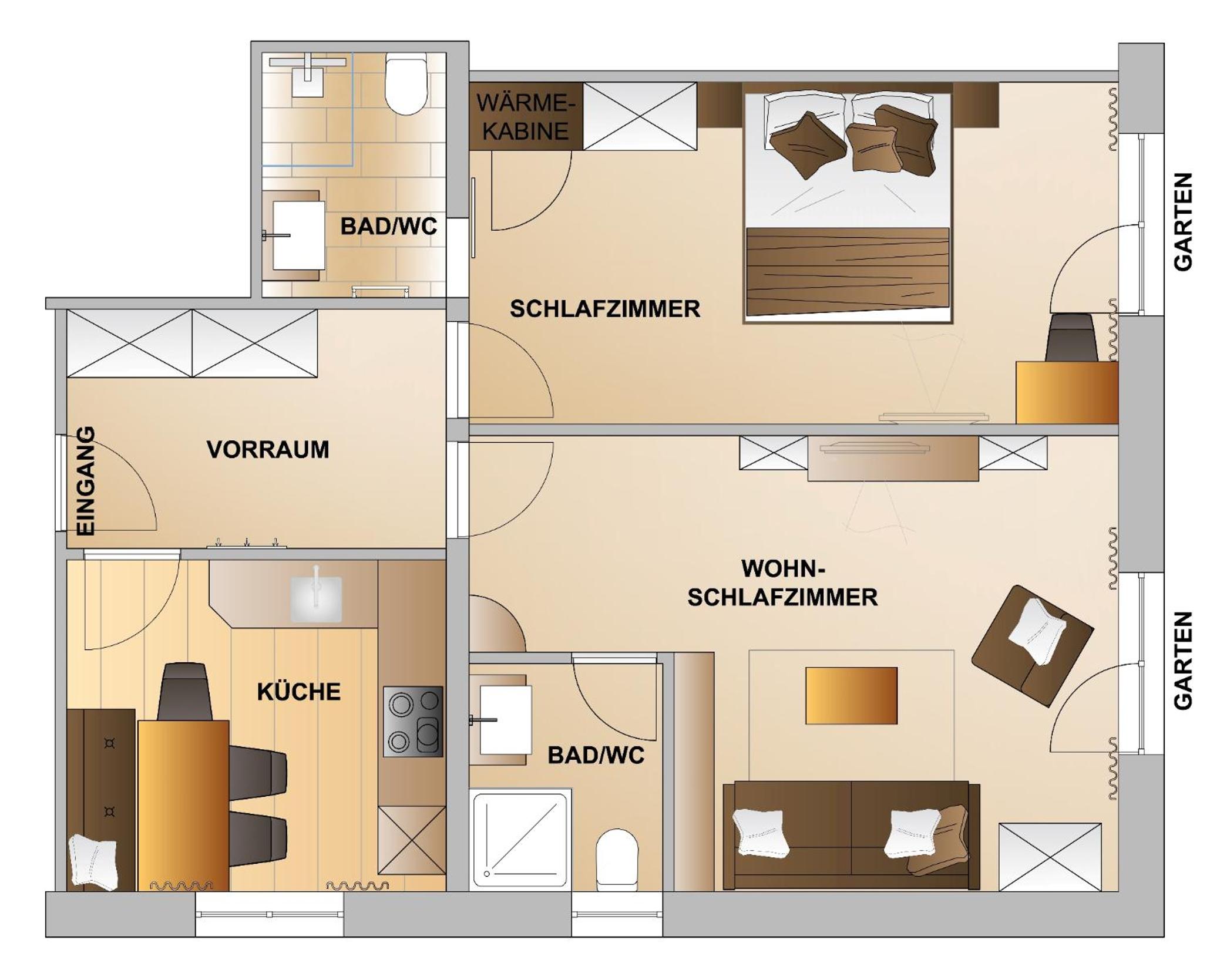 Superior One-Bedroom Apartment with Terrace and Garden photo 2