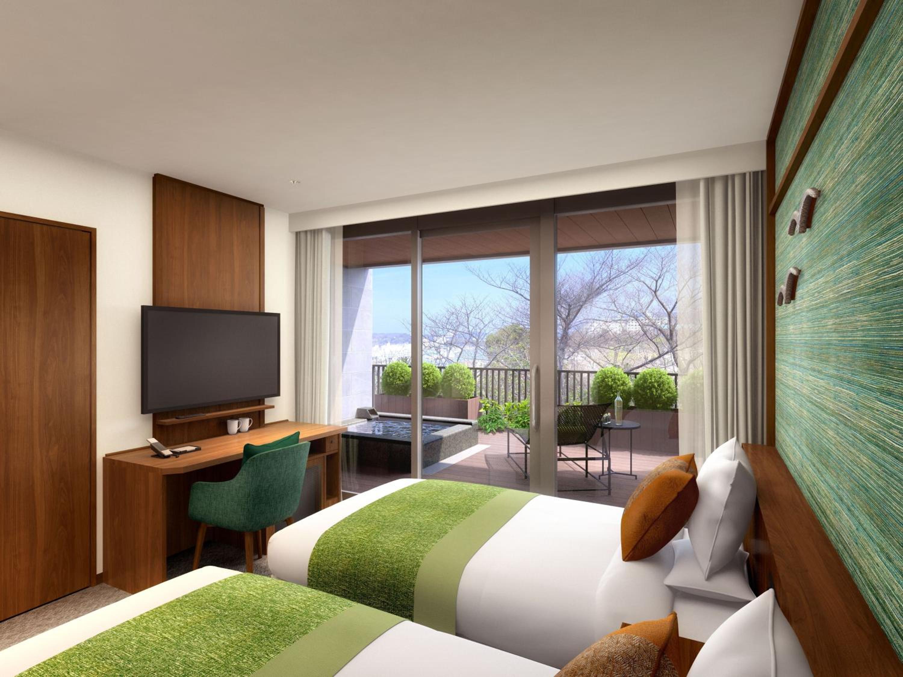 Superior Twin with Open-air Bath & Terrace - Non-Smoking