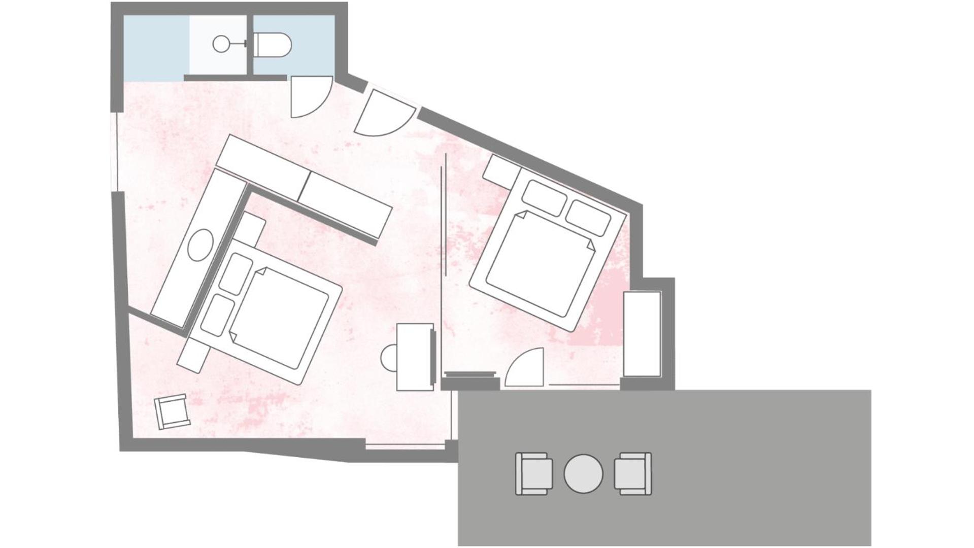 Studio with Balcony