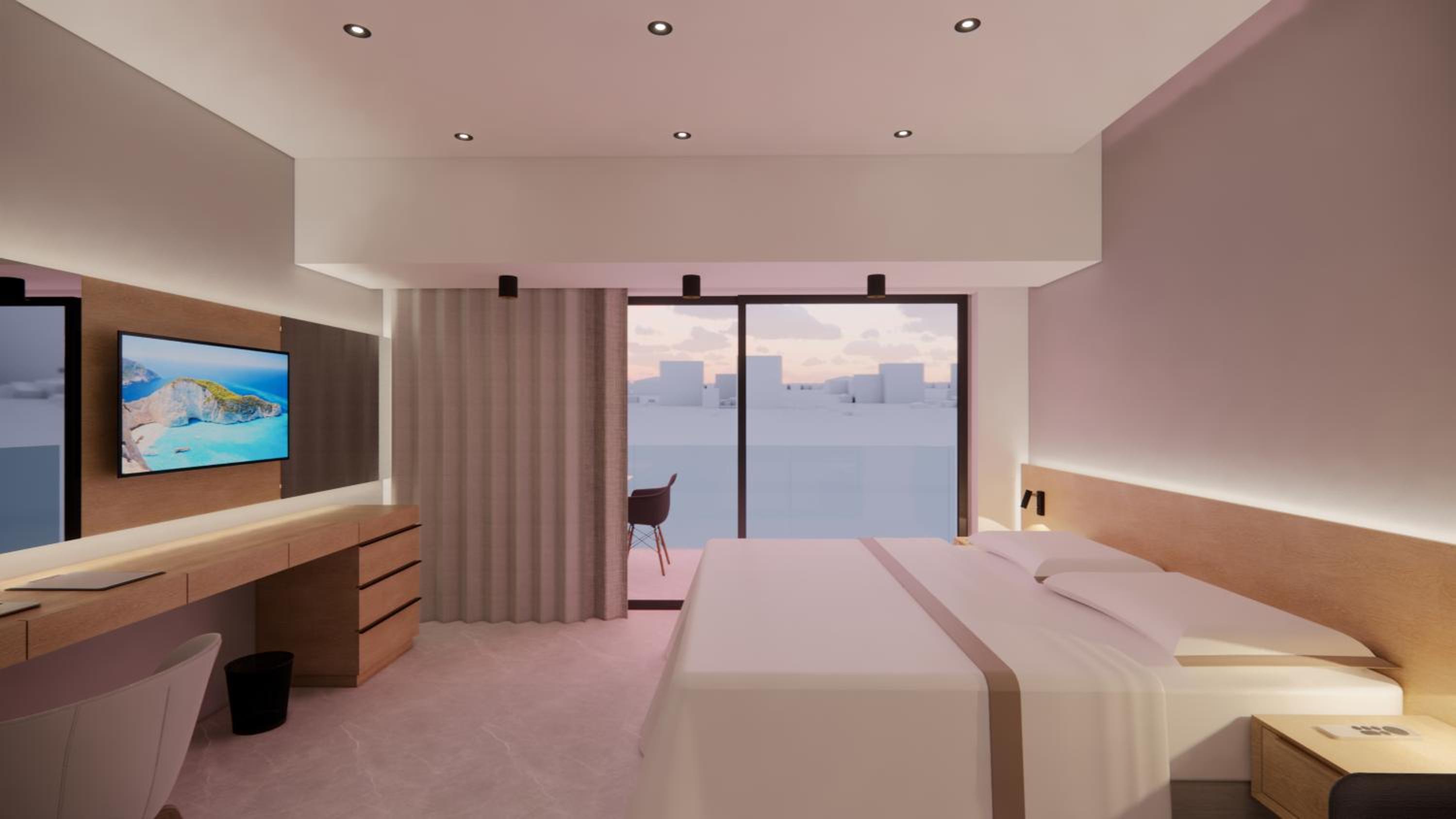 Deluxe Double Room with Side Sea View