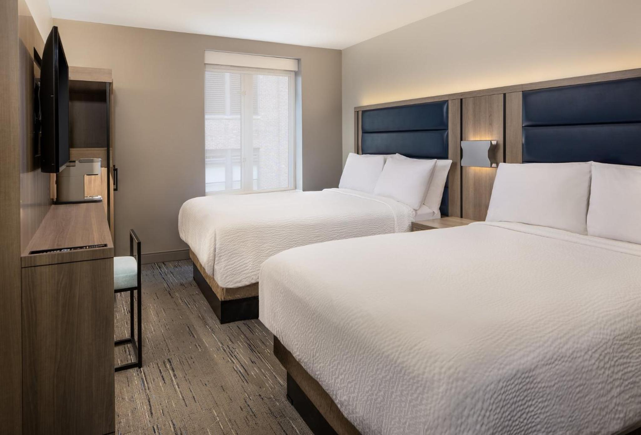 Standard Double Room with Two Double Beds and Courtyard View