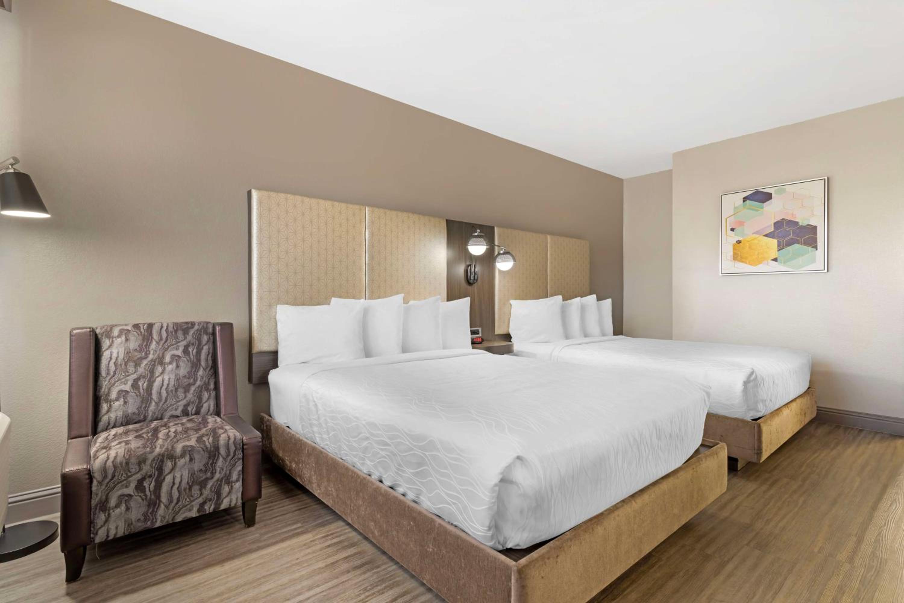 Double Room with Two Double Beds and Walk-In Shower - Disability Access/Non-Smoking photo 1