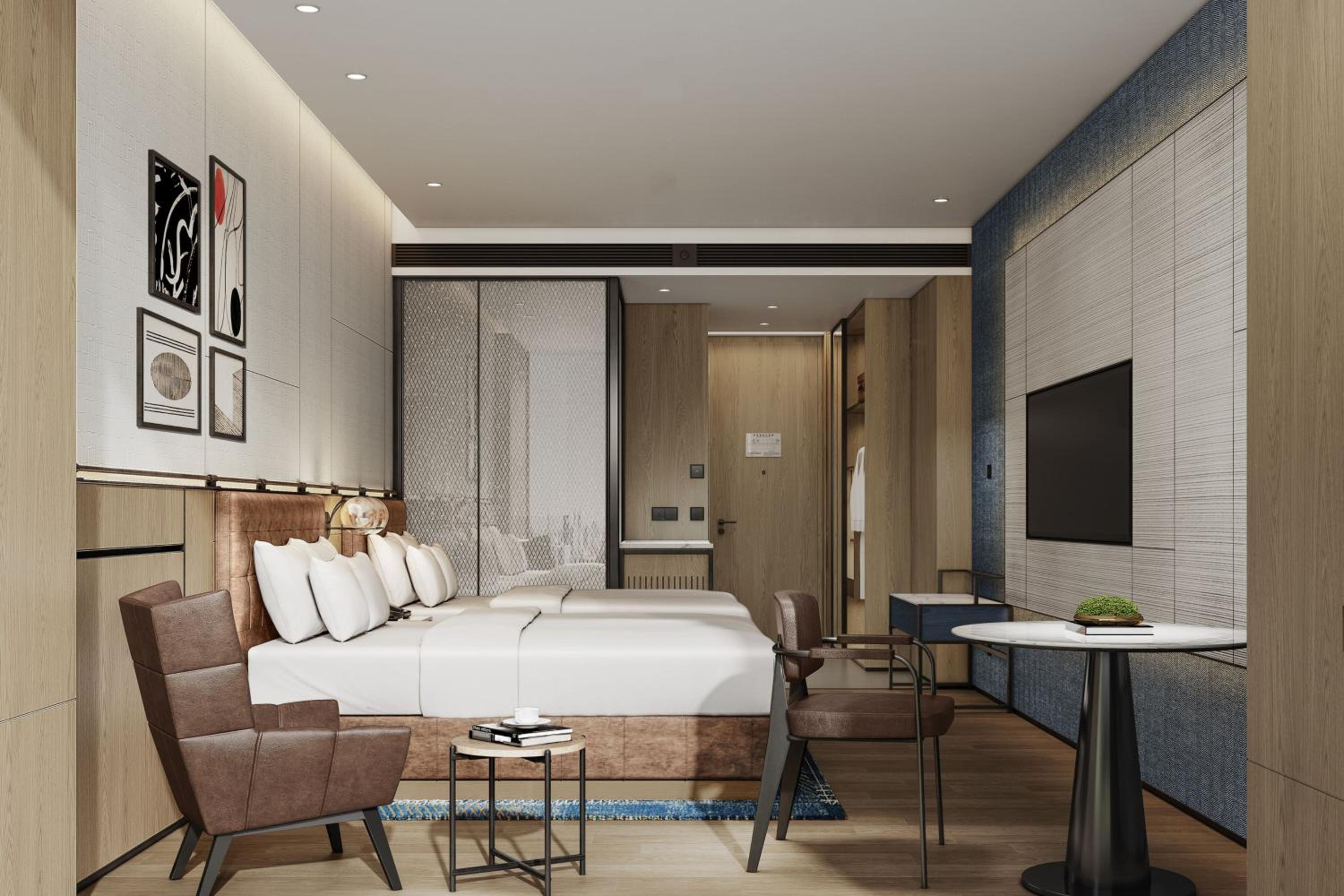 Superior Double Room with Two Double Beds and City View