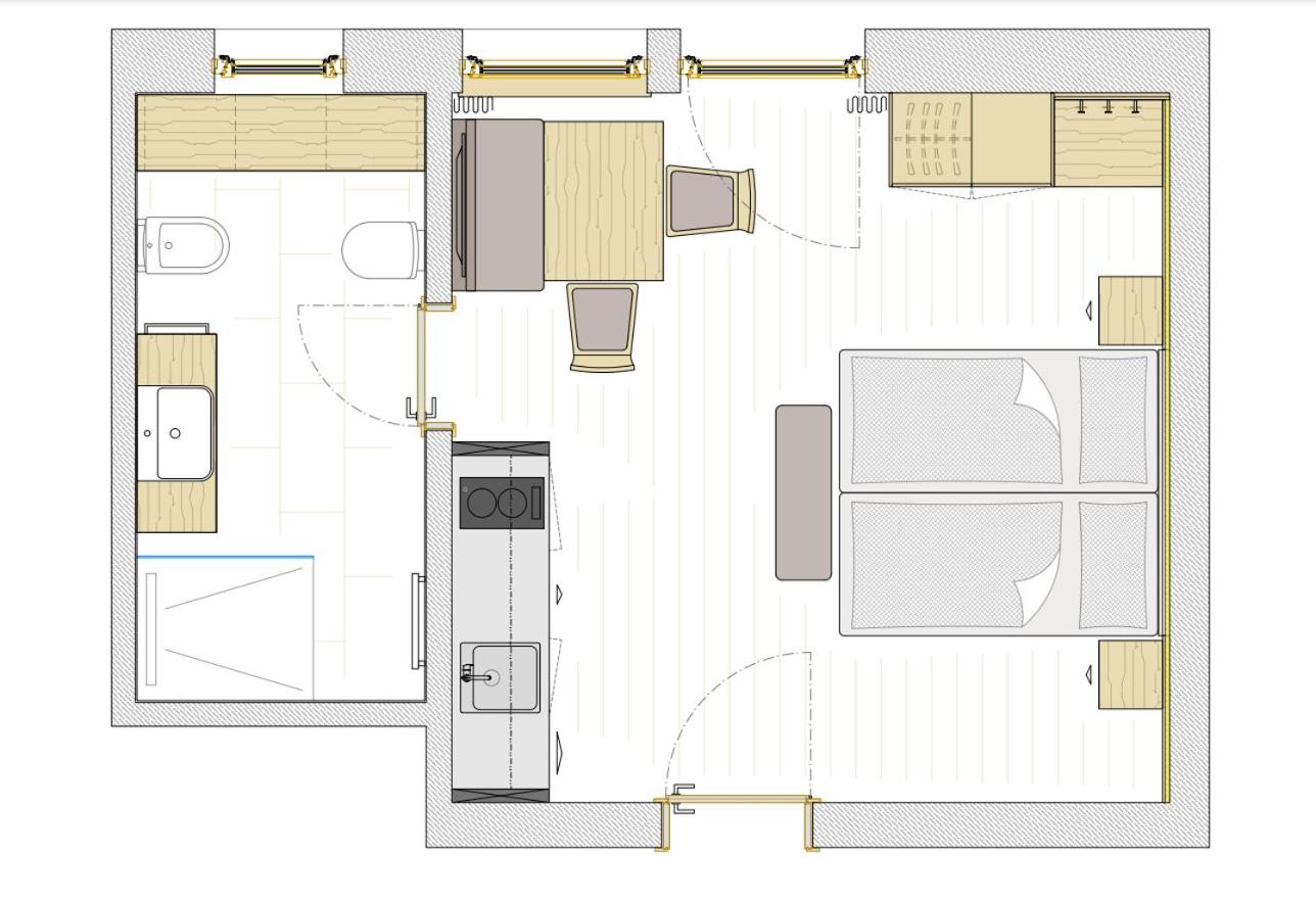 Studio with Balcony