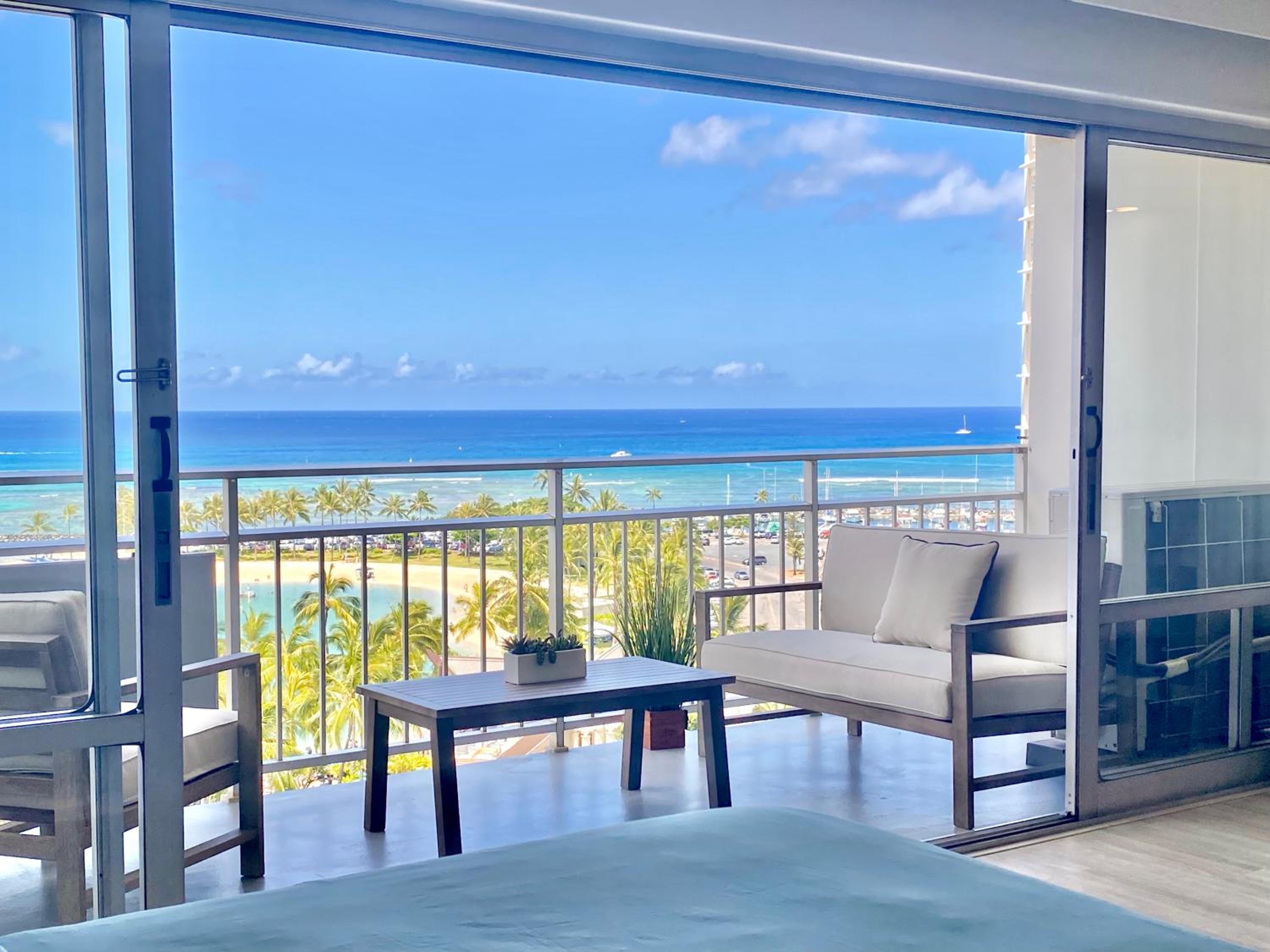 Panoramic Oceanview Resort - Full Kitchen in Each Unit, 2 Swimming Pools, Onsite Restaurants, Fireworks Every Friday: view from hotel room photo