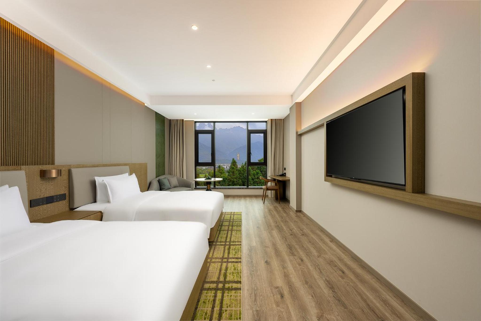 Premium Double Room with Two Double Beds and Mountain Ksitigarbha Bodhisattva View photo 2