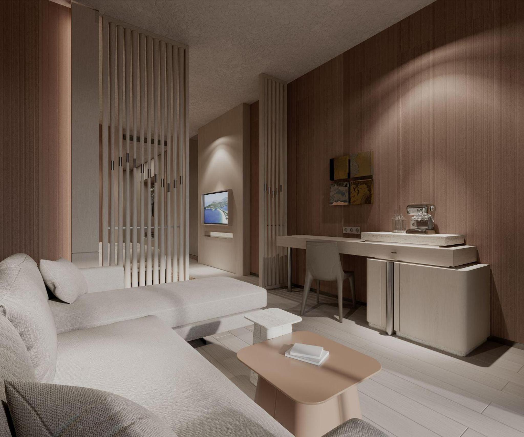 Deluxe Double Room with Side Sea View