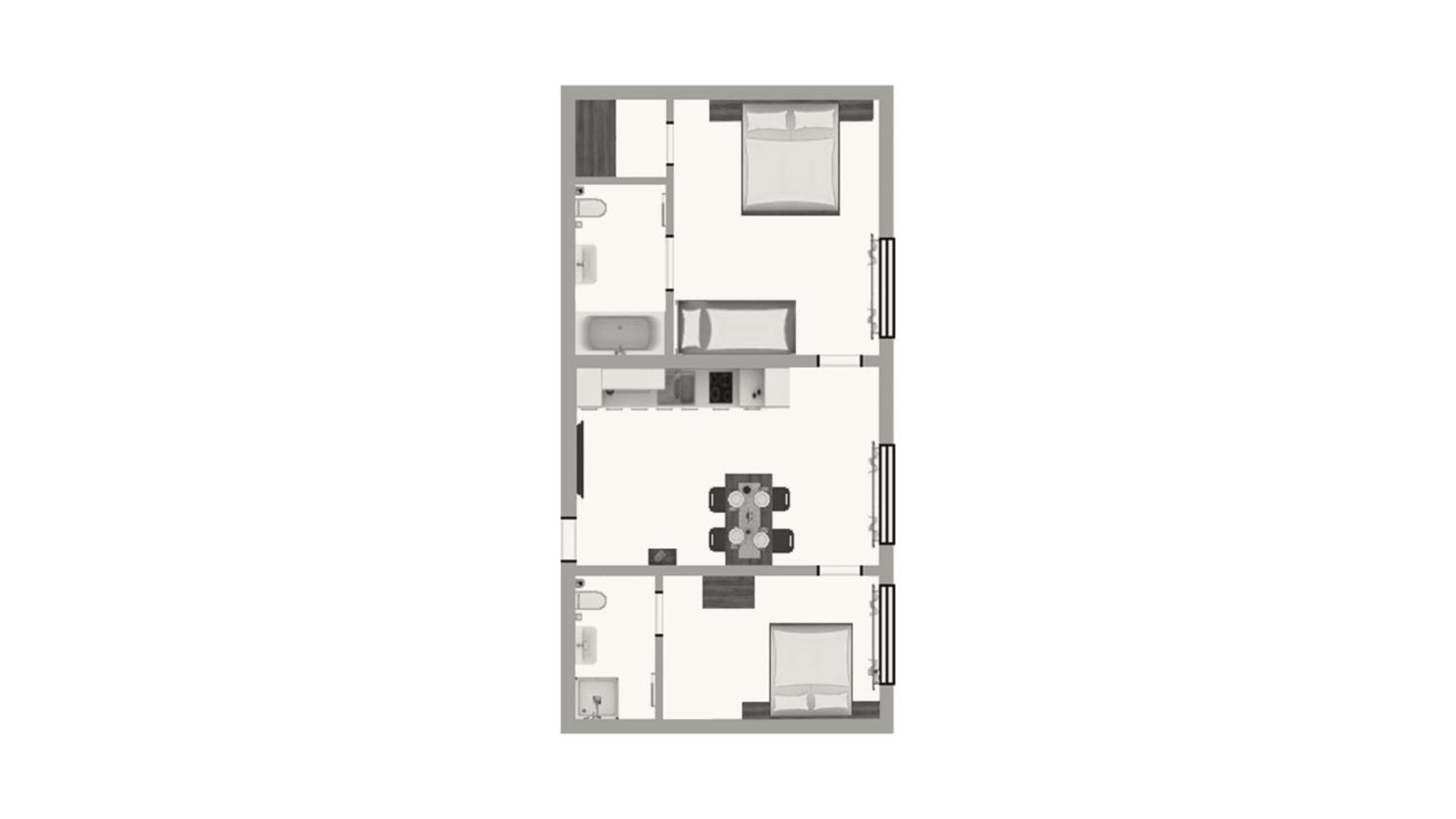 Budget Two-Bedroom Apartment - Subterranean photo 2