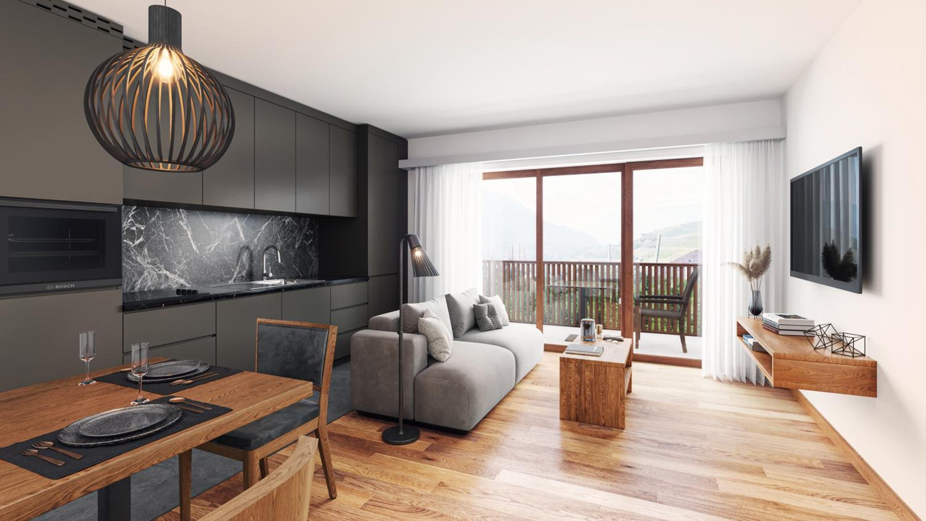 One-Bedroom Apartment with Terrace