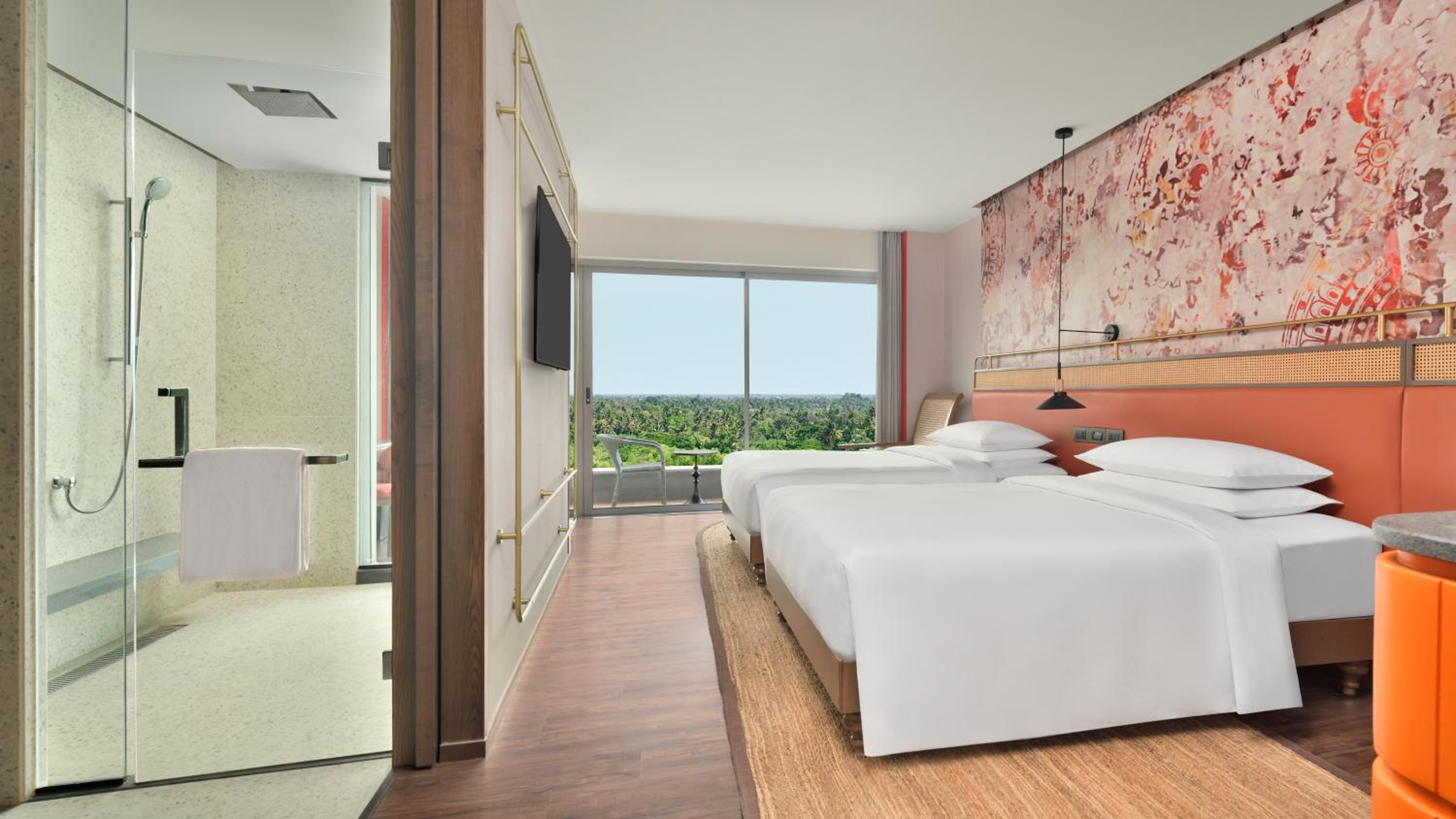 Standard Twin Room with Balcony – Spacious 538 Square Feet Room with Happy Hours from 11 AM to 6.30 PM