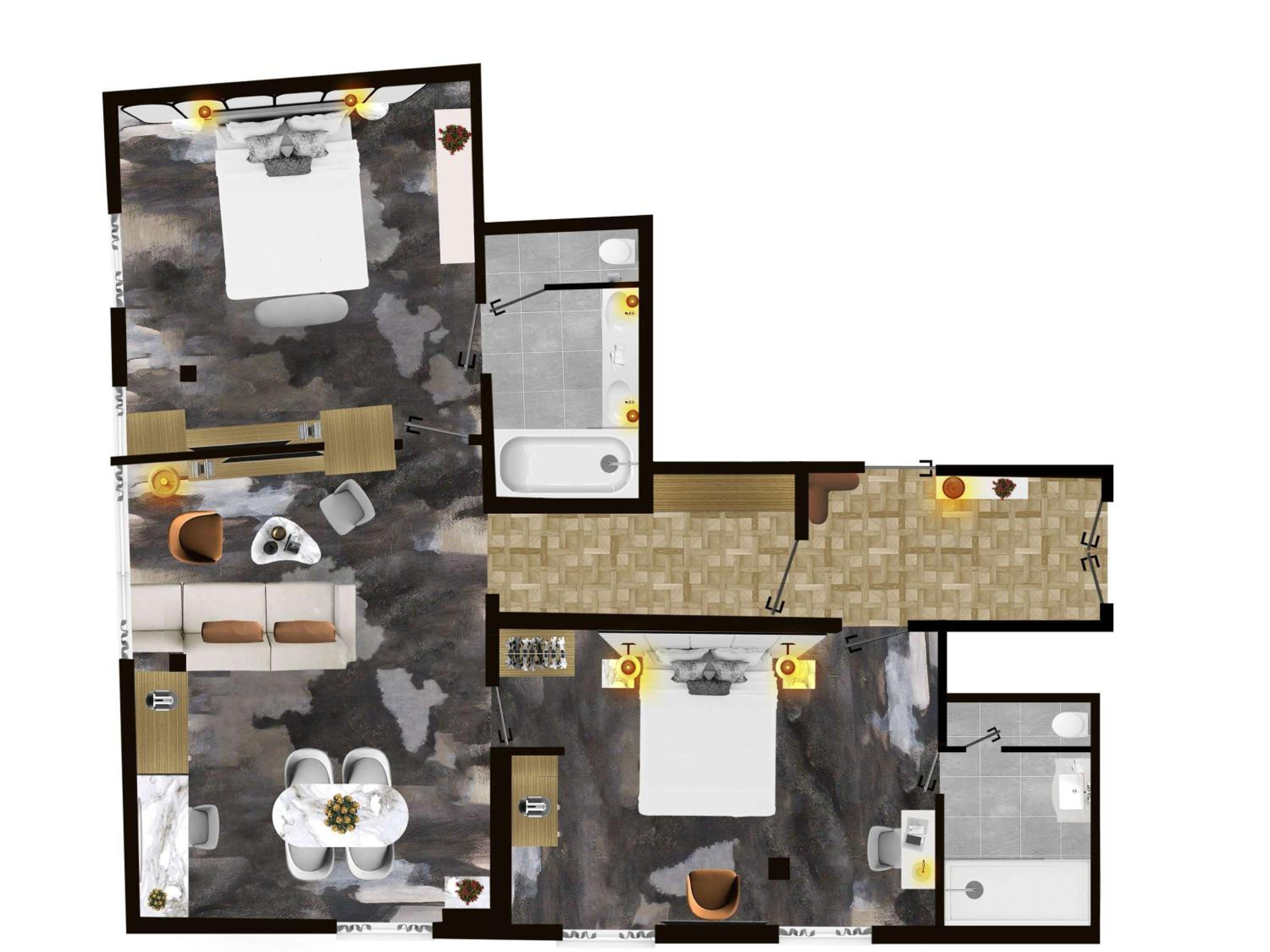 Suite Eiffel Prestige avec 2 Lits King-Size, Salon Séparé et Vue