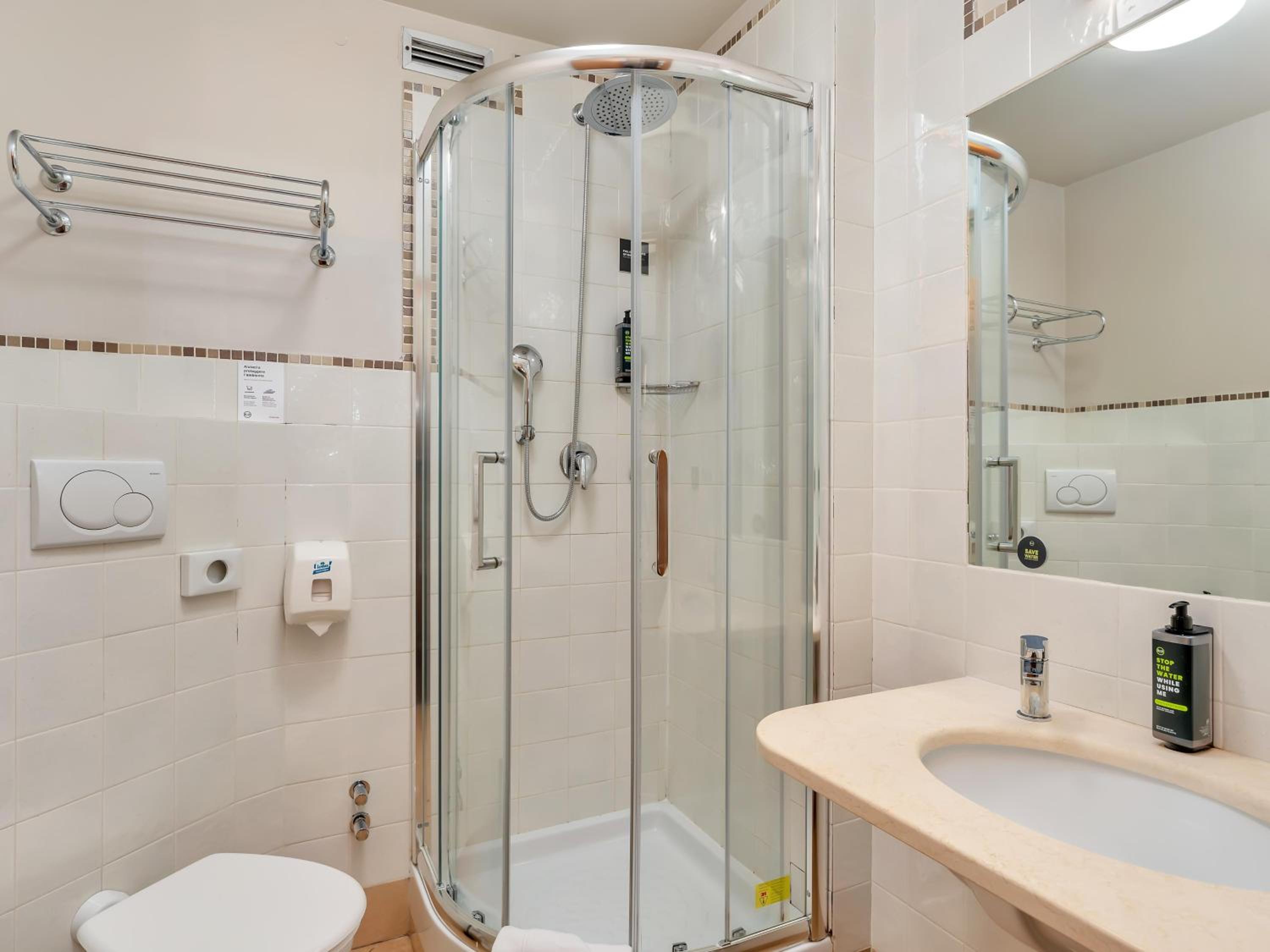 Relax in our modern spa-like bathroom retreat.
