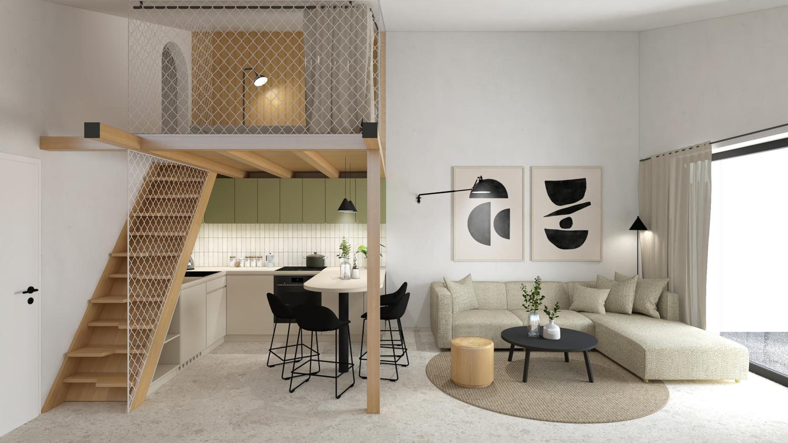 One-Bedroom Apartment with Balcony and Mountain View   photo 1