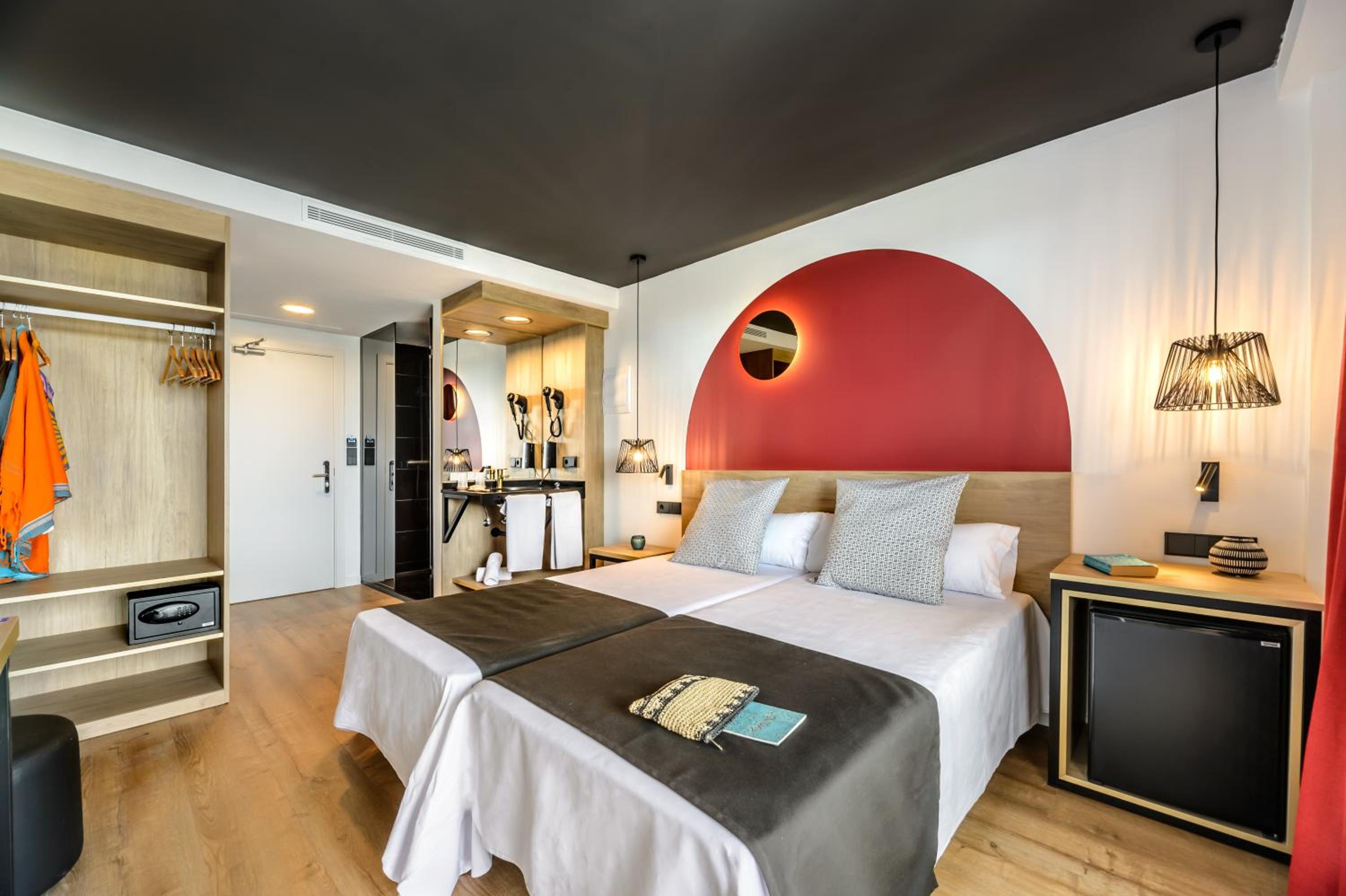 Relax in style with our modern hotel room.