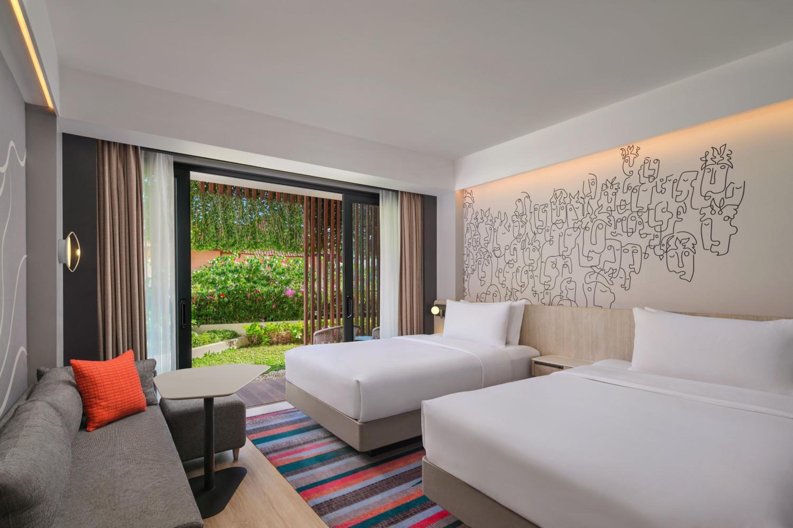 Aloft Garden View, 2 Double Beds (maximum capacity 2 adults & 2 children below 12 y.o.)