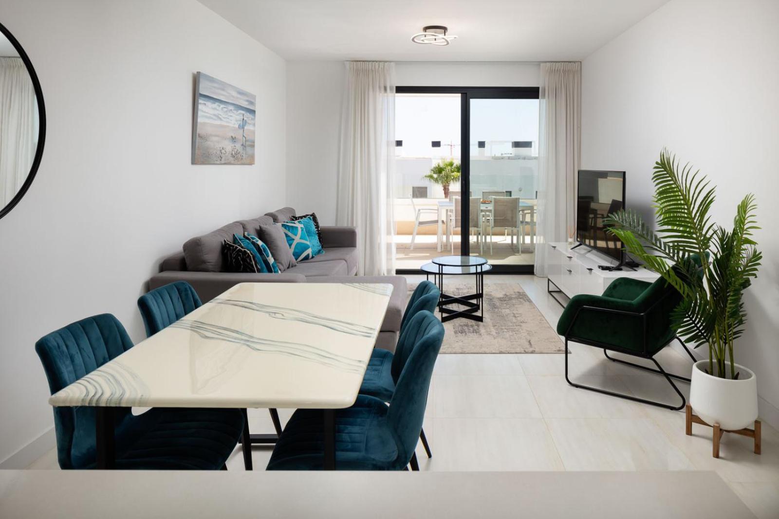 Apartamento de dos habitaciones de lujo con vista al jardín
