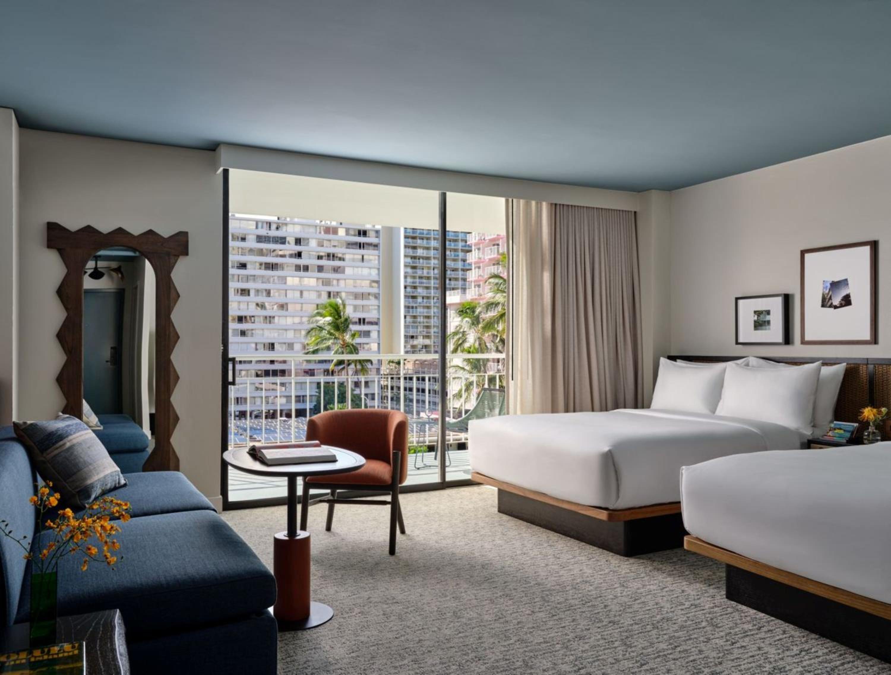 Junior Suite Two Queens with Balcony and Sofabed