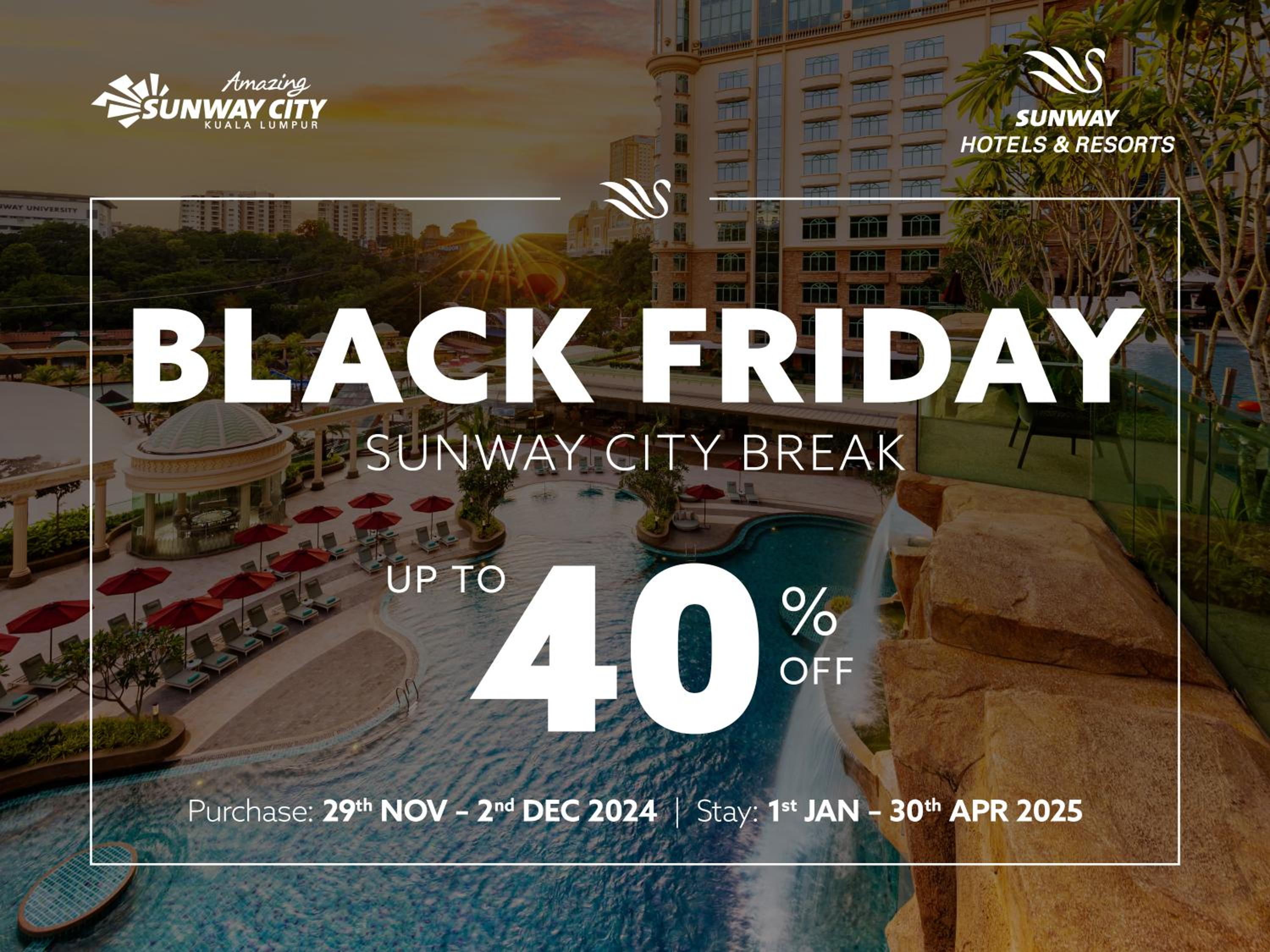 Black Friday Special-Deluxe Room Incl F&B Voucher Worth RM200 & SPA Voucher Worth RM200 Per stay