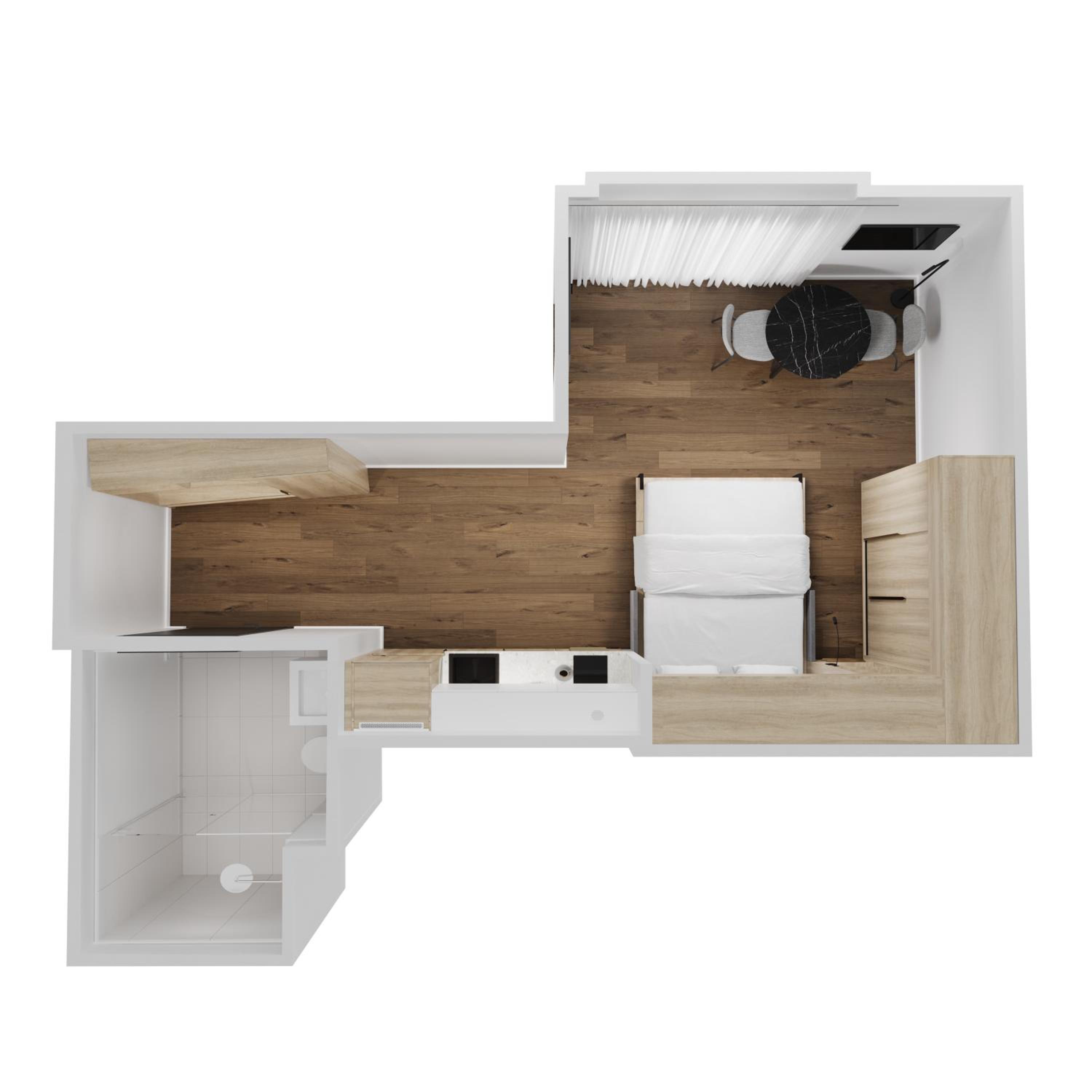 Basic Apartment with Murphy Bed and Balcony photo 2