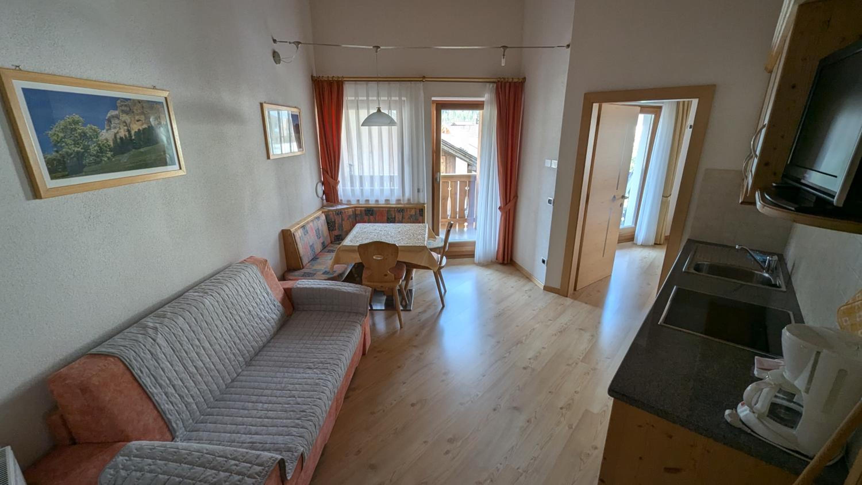 One-Bedroom Apartment with Balcony and Mountain View