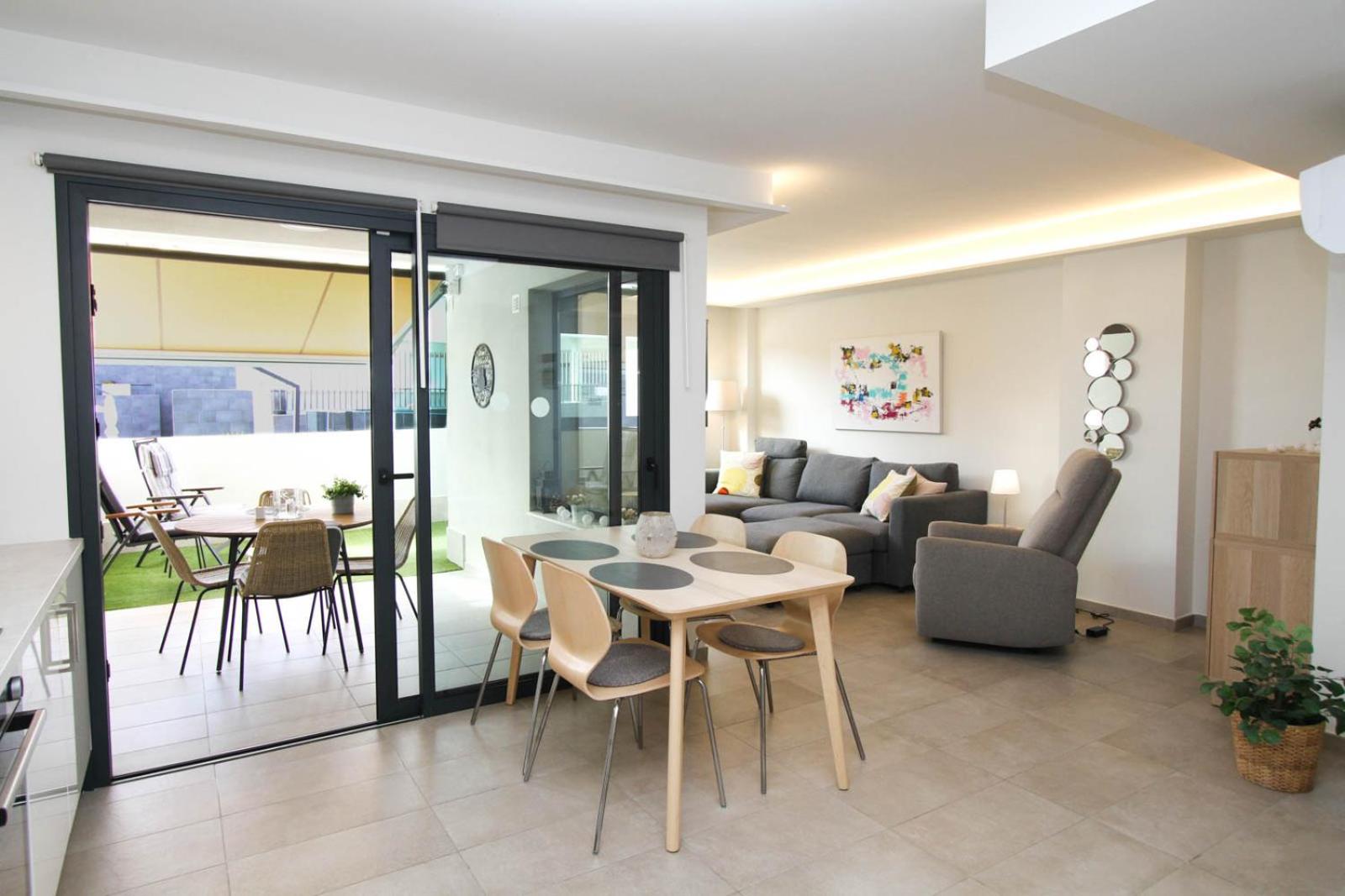 Apartamento con vista al jardín