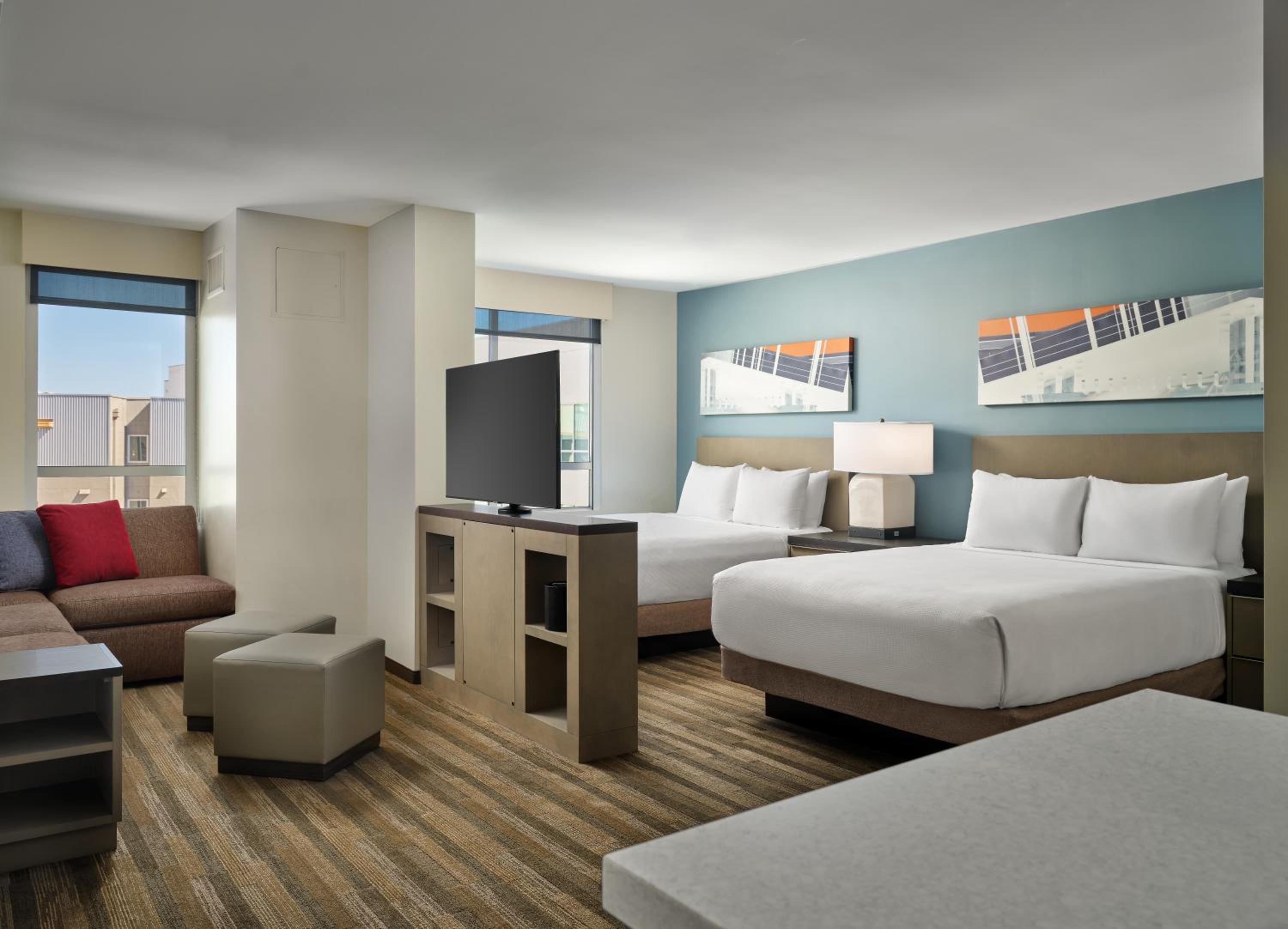 Studio Suite with Two Queen Beds, Sofa Bed and Kitchen