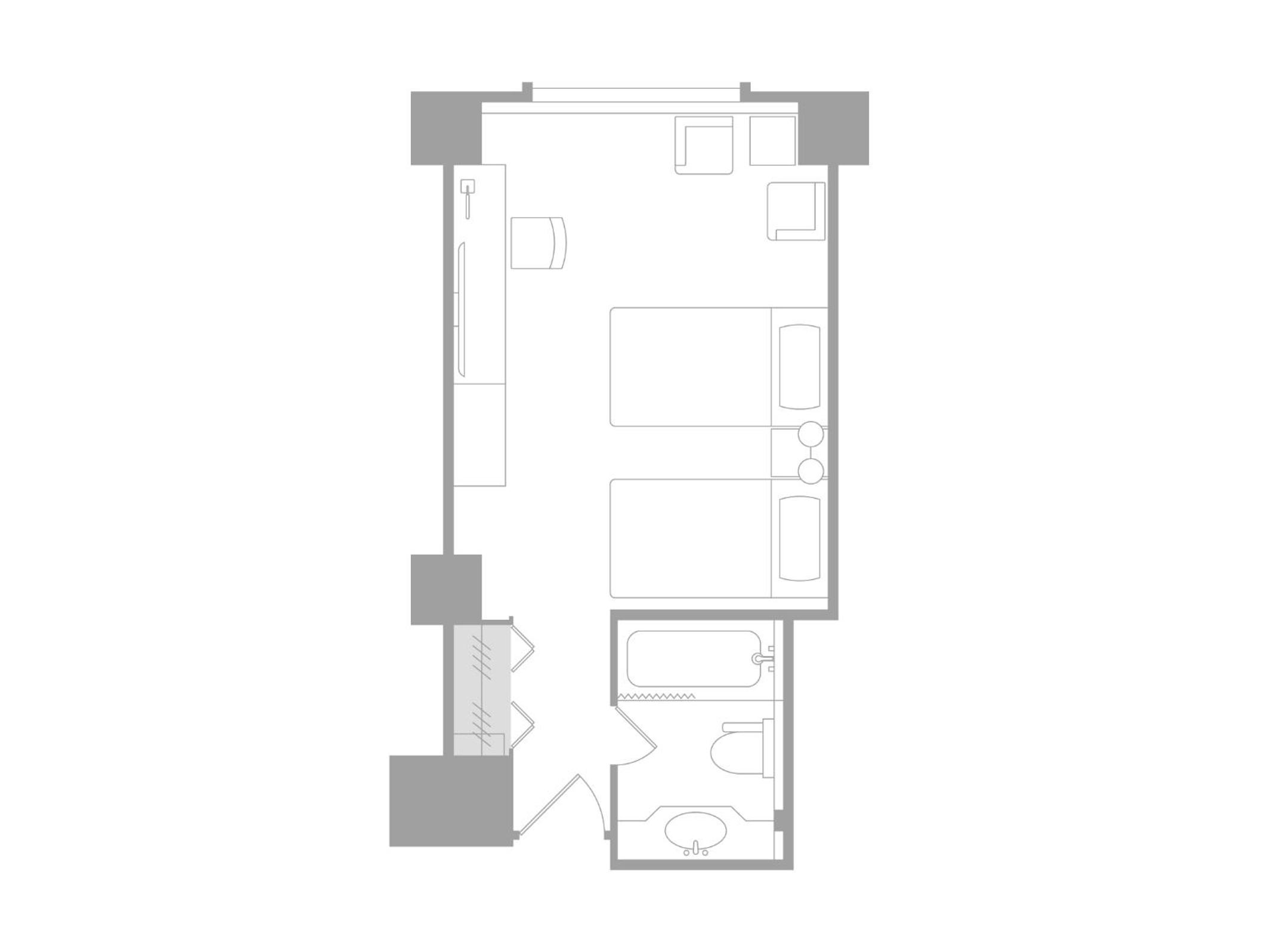 Garden Tower - Standard Twin Room - Smoking photo 1