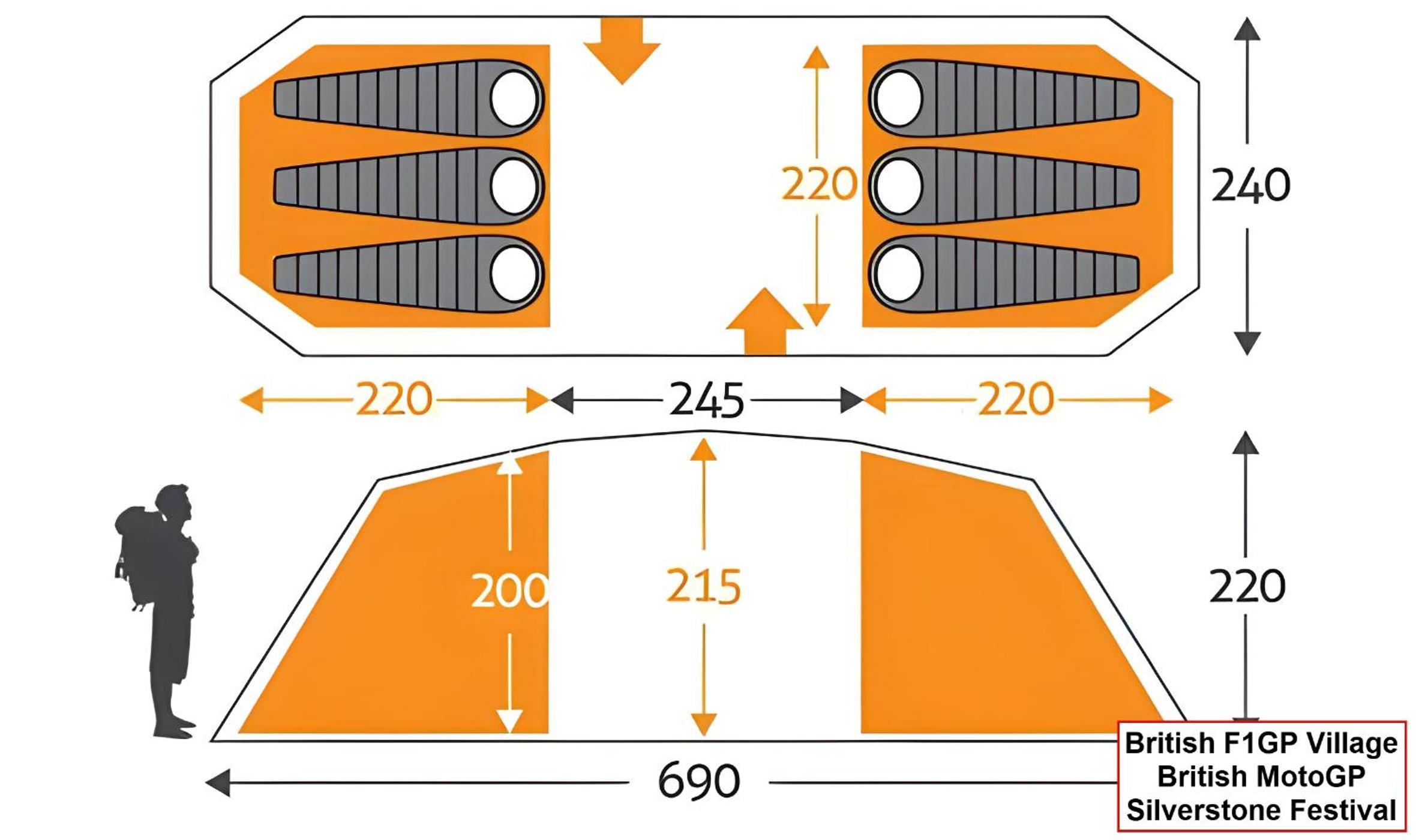 British F1 Grand Prix 4 Person Standard Tent