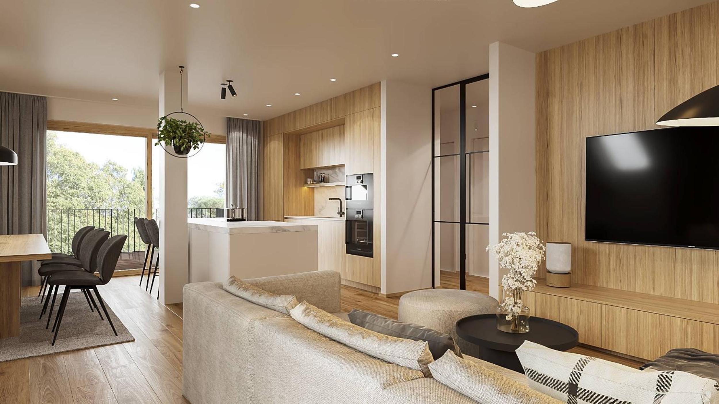 Three-Bedroom Premium Apartment with Balcony