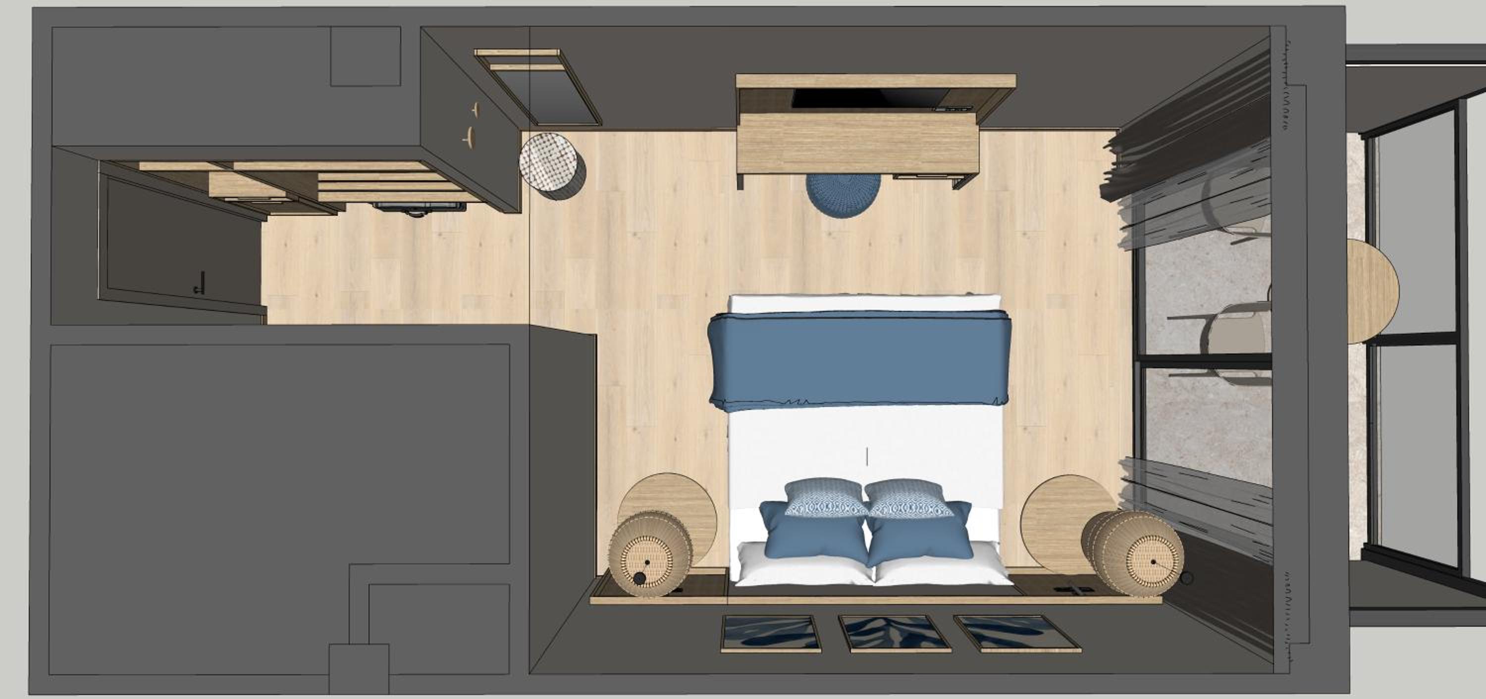Double or Twin Room with Partial Sea View photo 3