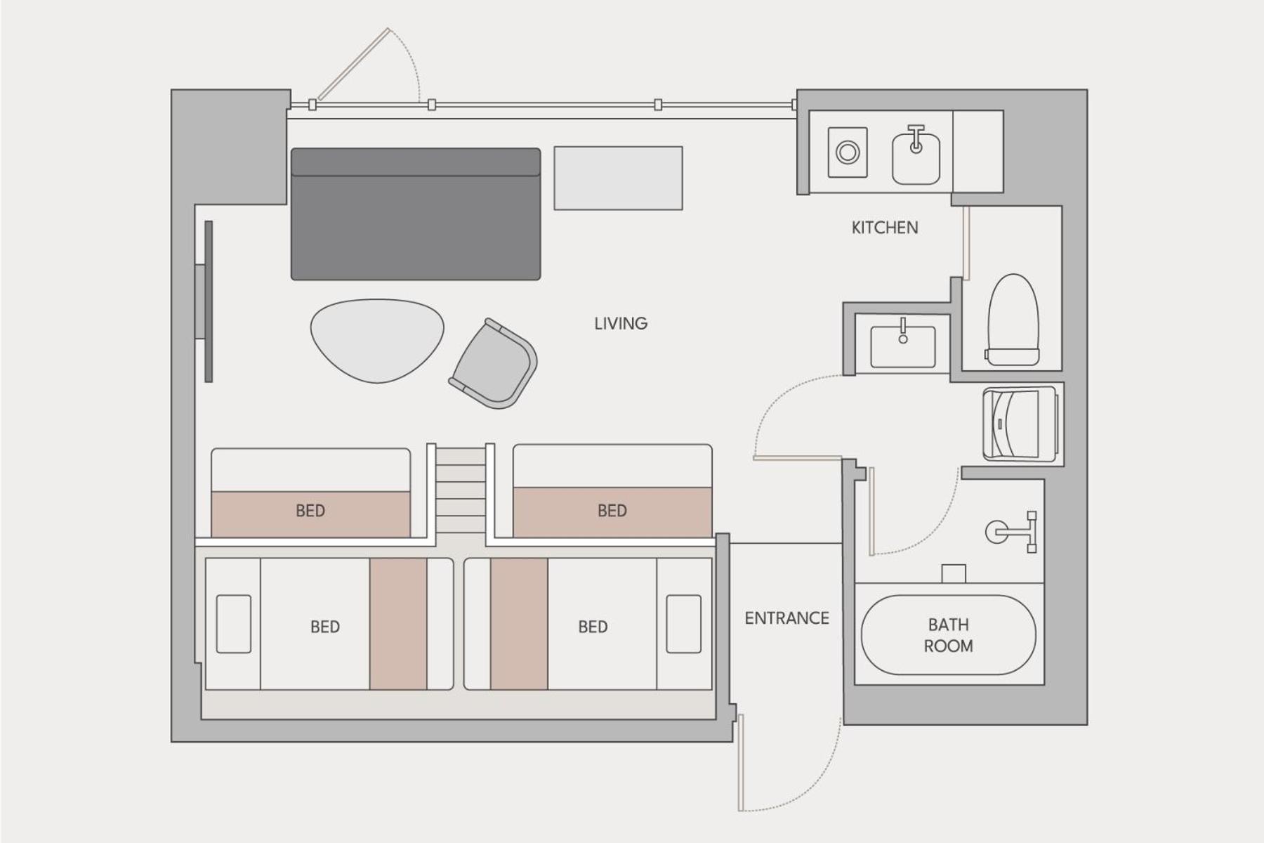 Executive Bunk Bed Room - High Floor photo 3