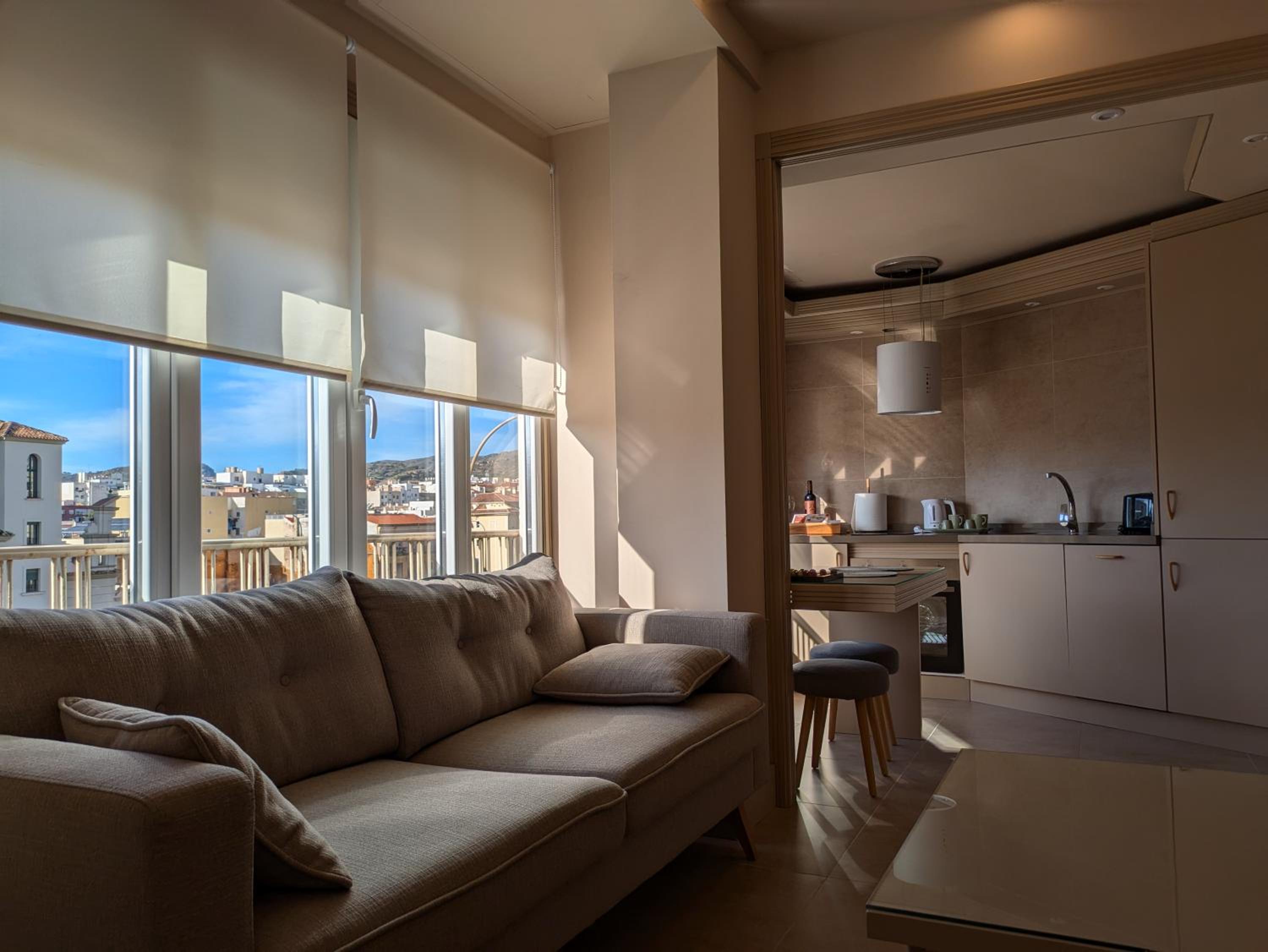 Departamento de una habitación con vista a la ciudad