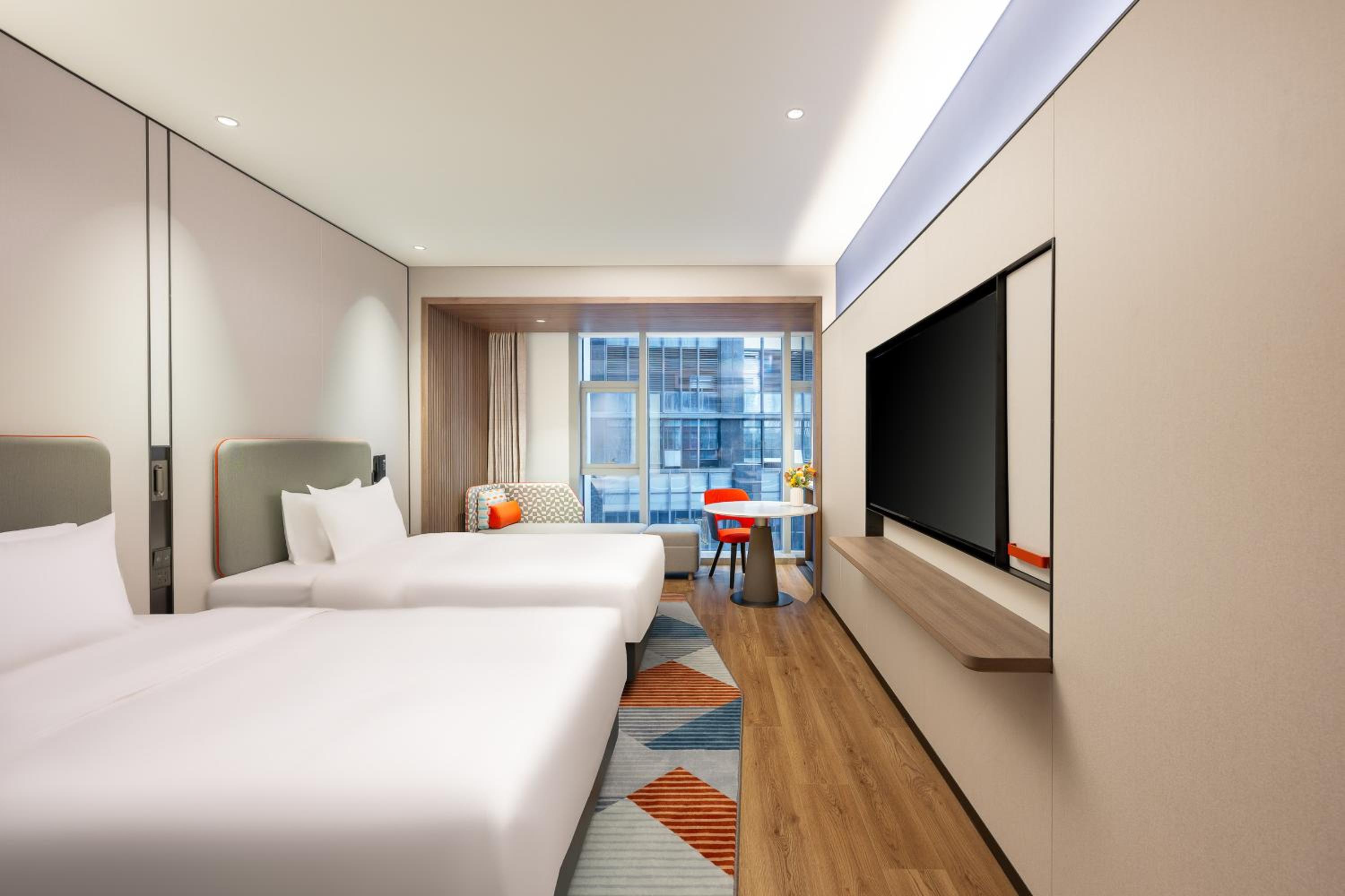 Standard Double Room with Two Double Beds and City View
