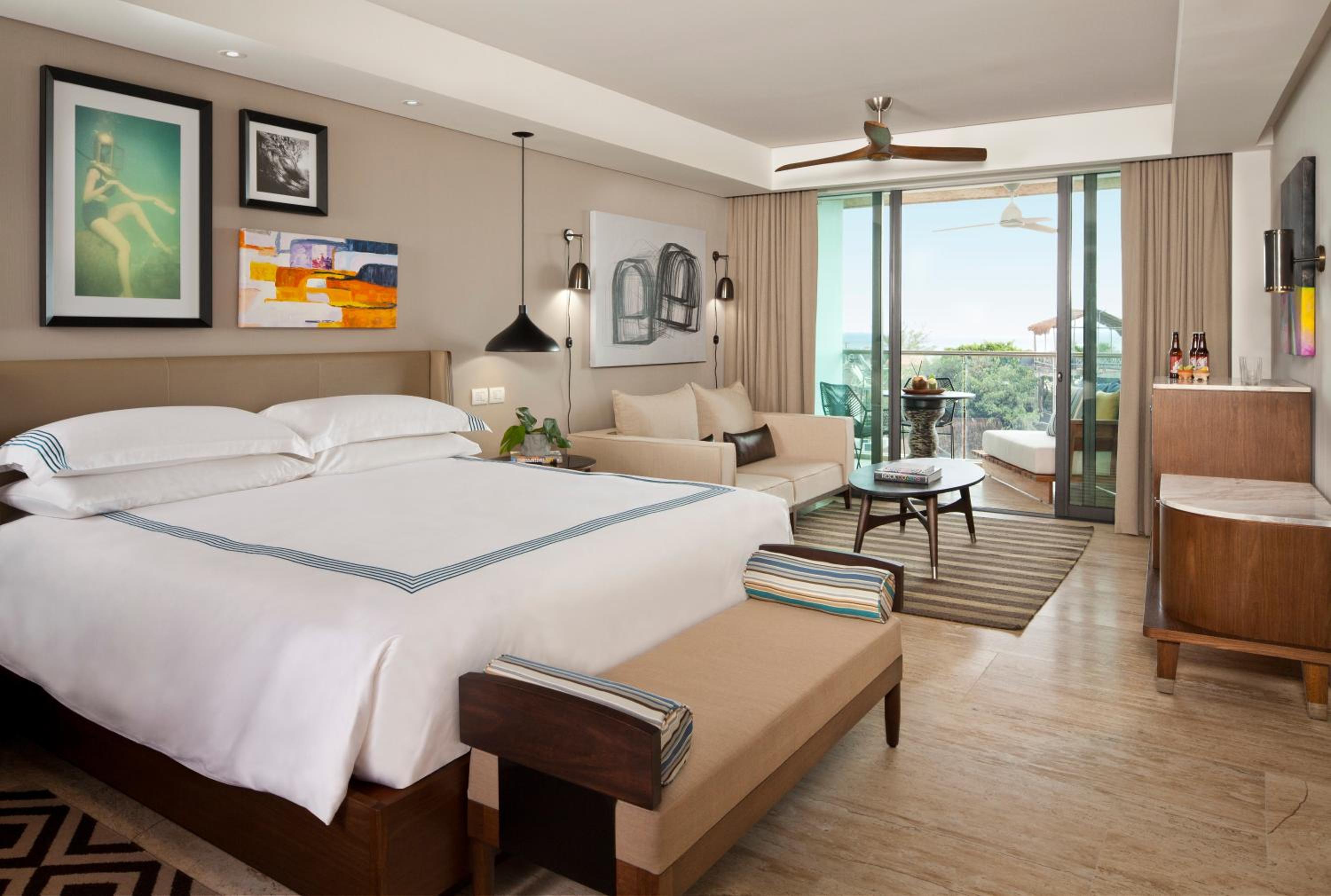 King Room with One King Bed and Balcony - Downtown House