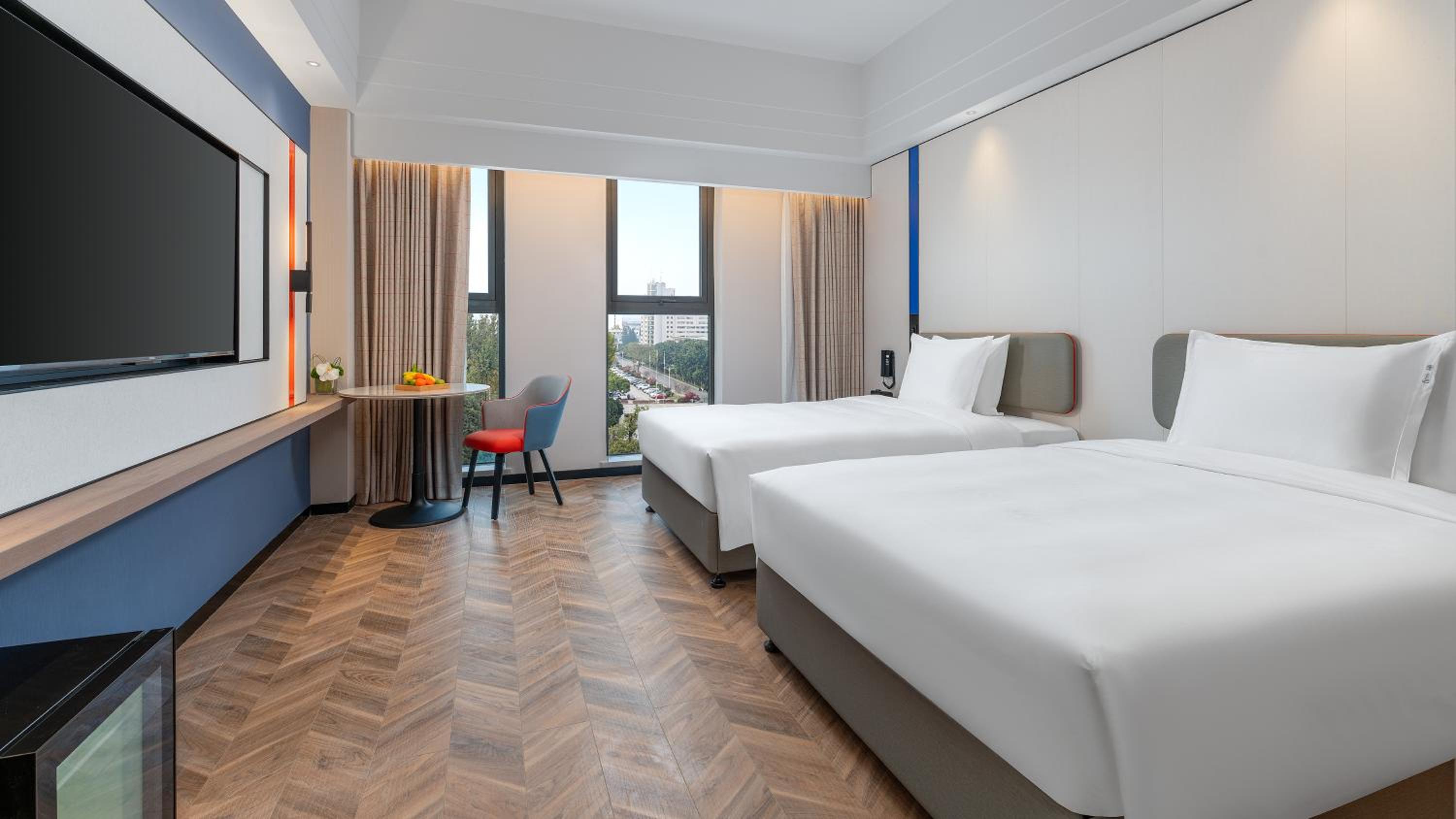 Standard Double Room with Two Double Beds and Minifridge