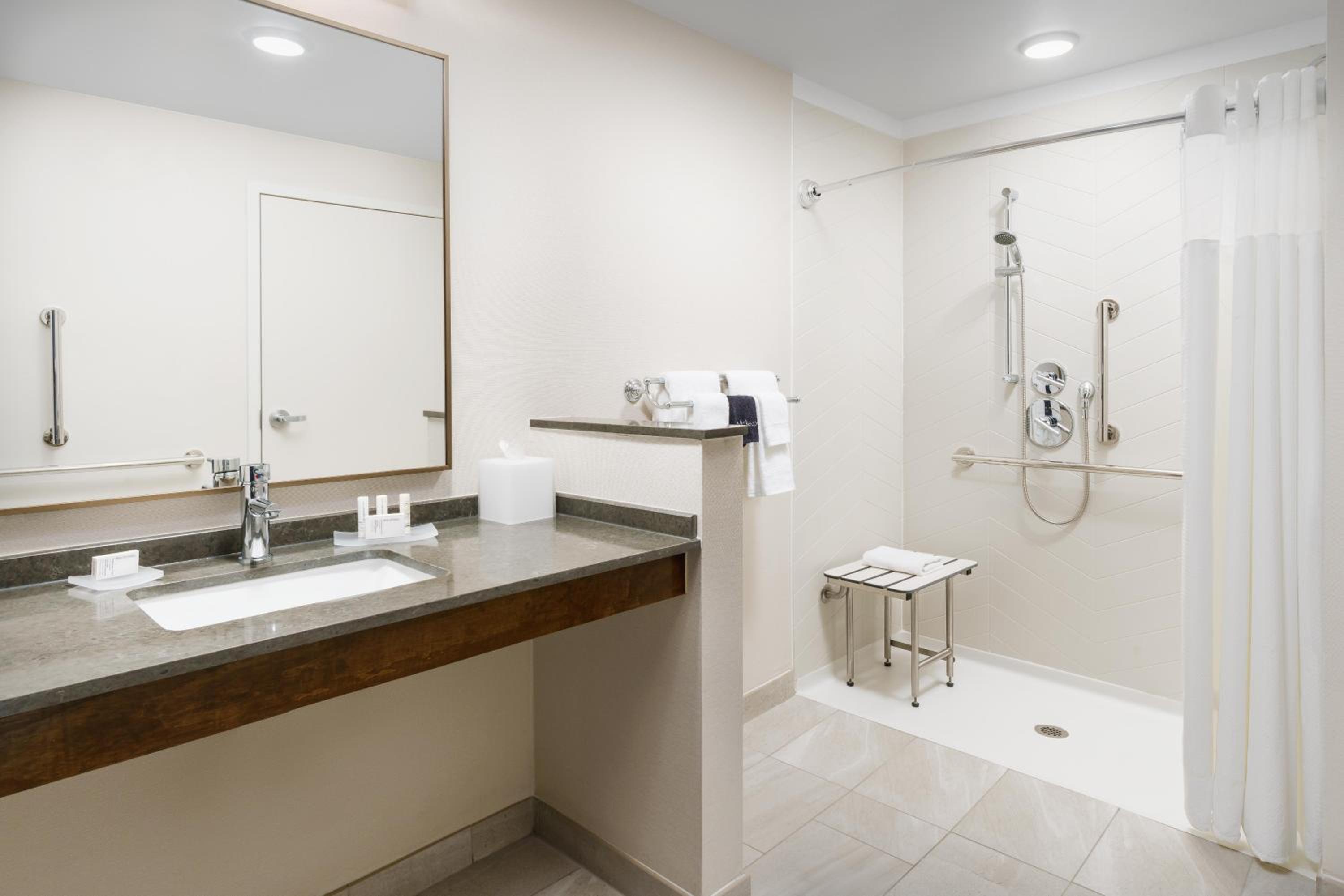 King Suite with Sofa Bed - Mobility/Hearing Accessible with Roll-In Shower