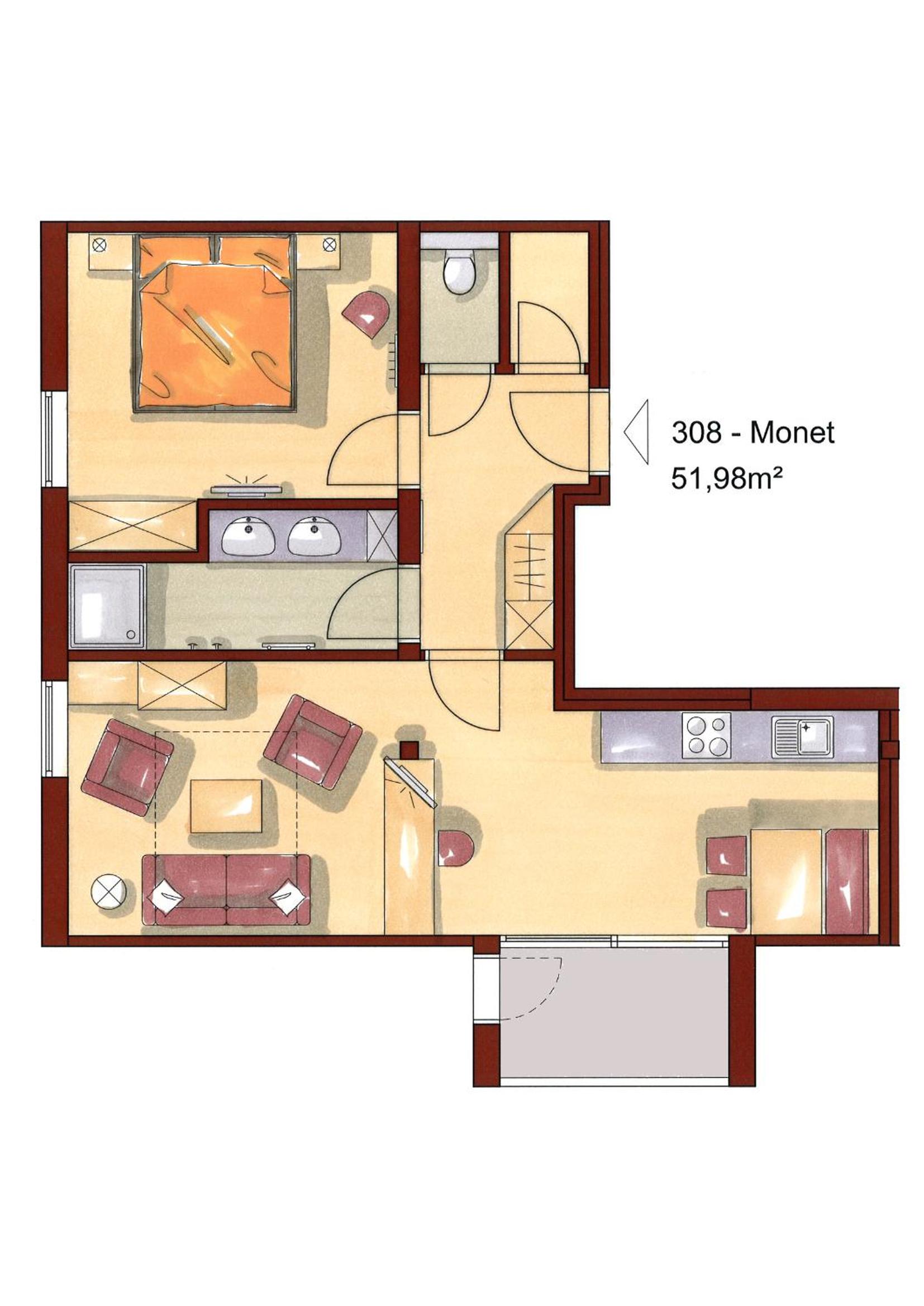 One-Bedroom Apartment - Photo 2