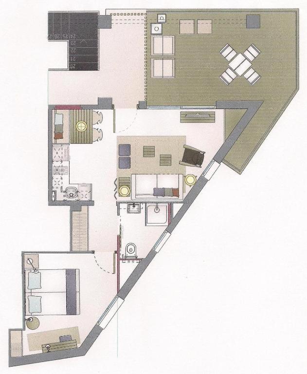 One-Bedroom Apartment with Terrace
