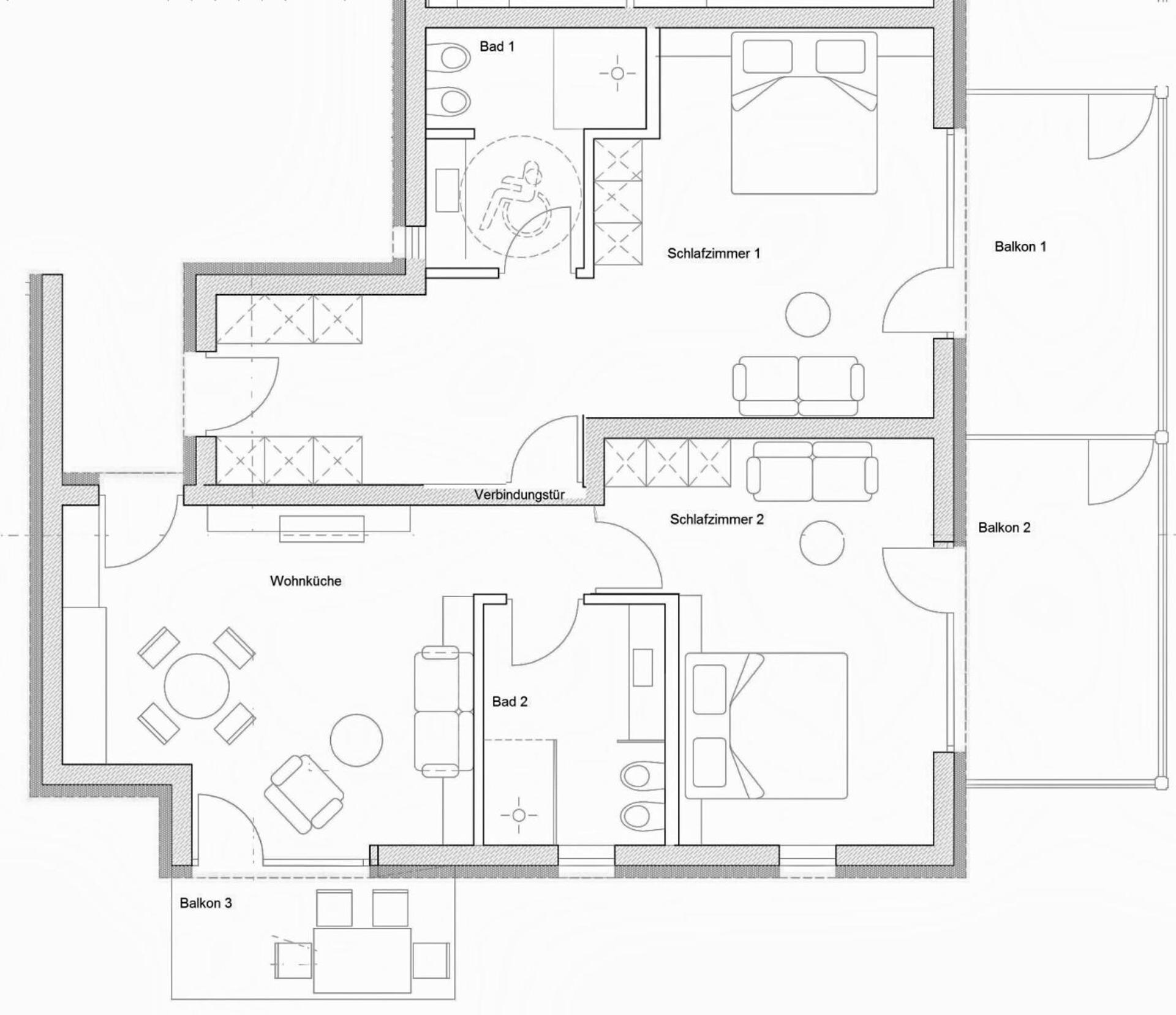 Three-Bedroom Apartment