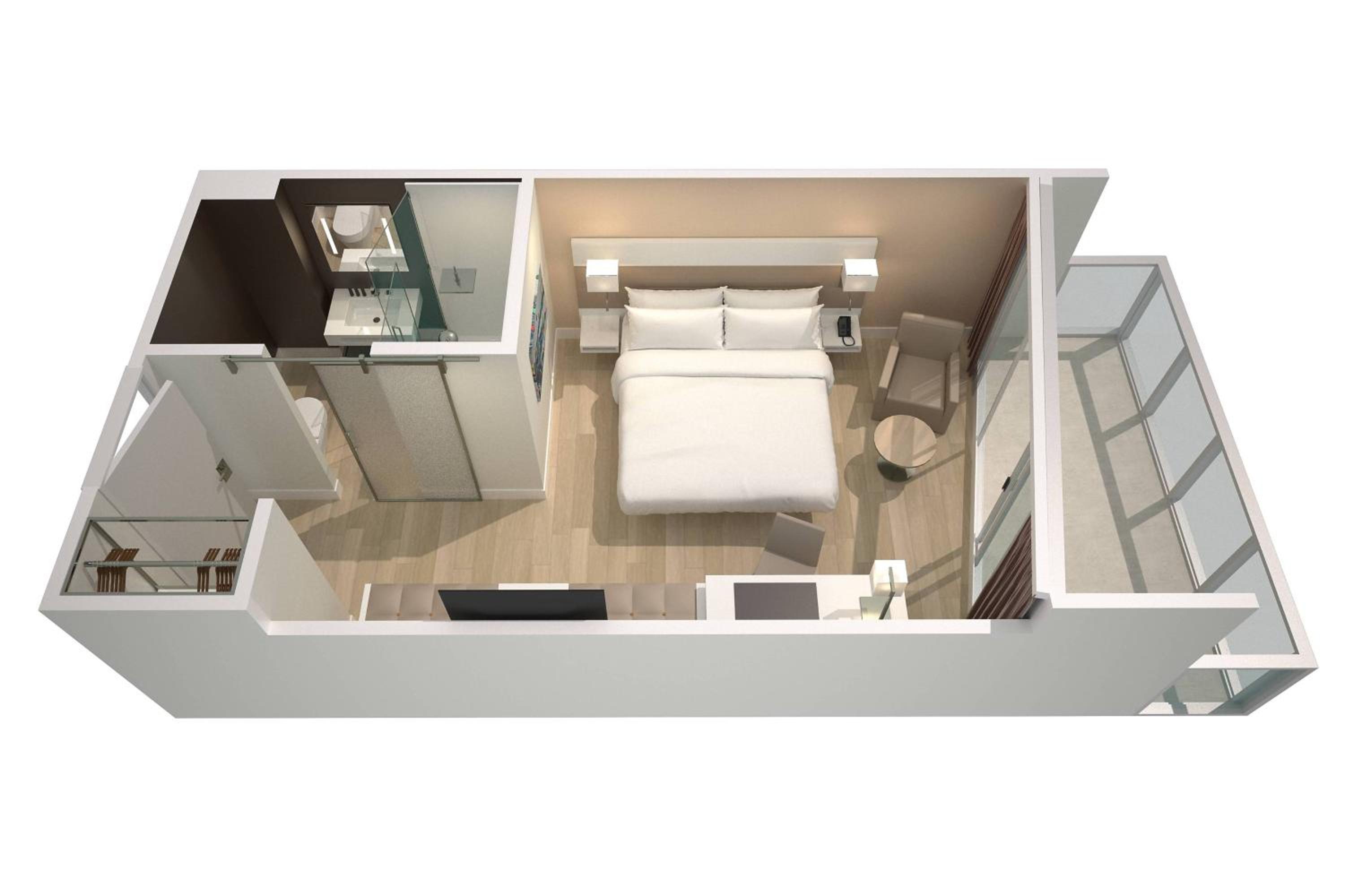 King Room with Balcony and Tub - Mobility/Hearing Accessible
