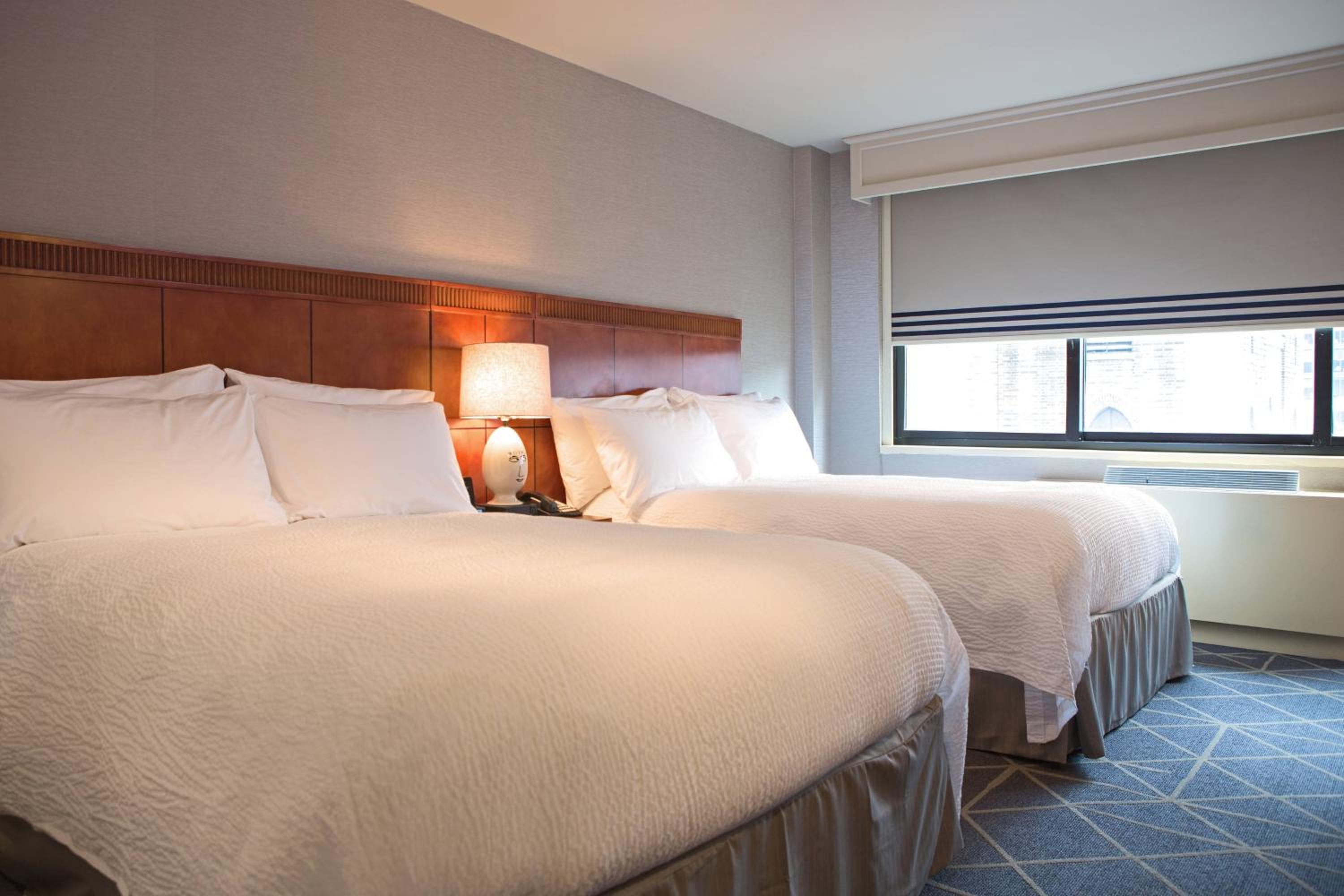 Double Room with Two Double Beds and Roll-in Shower - Mobility Accessible