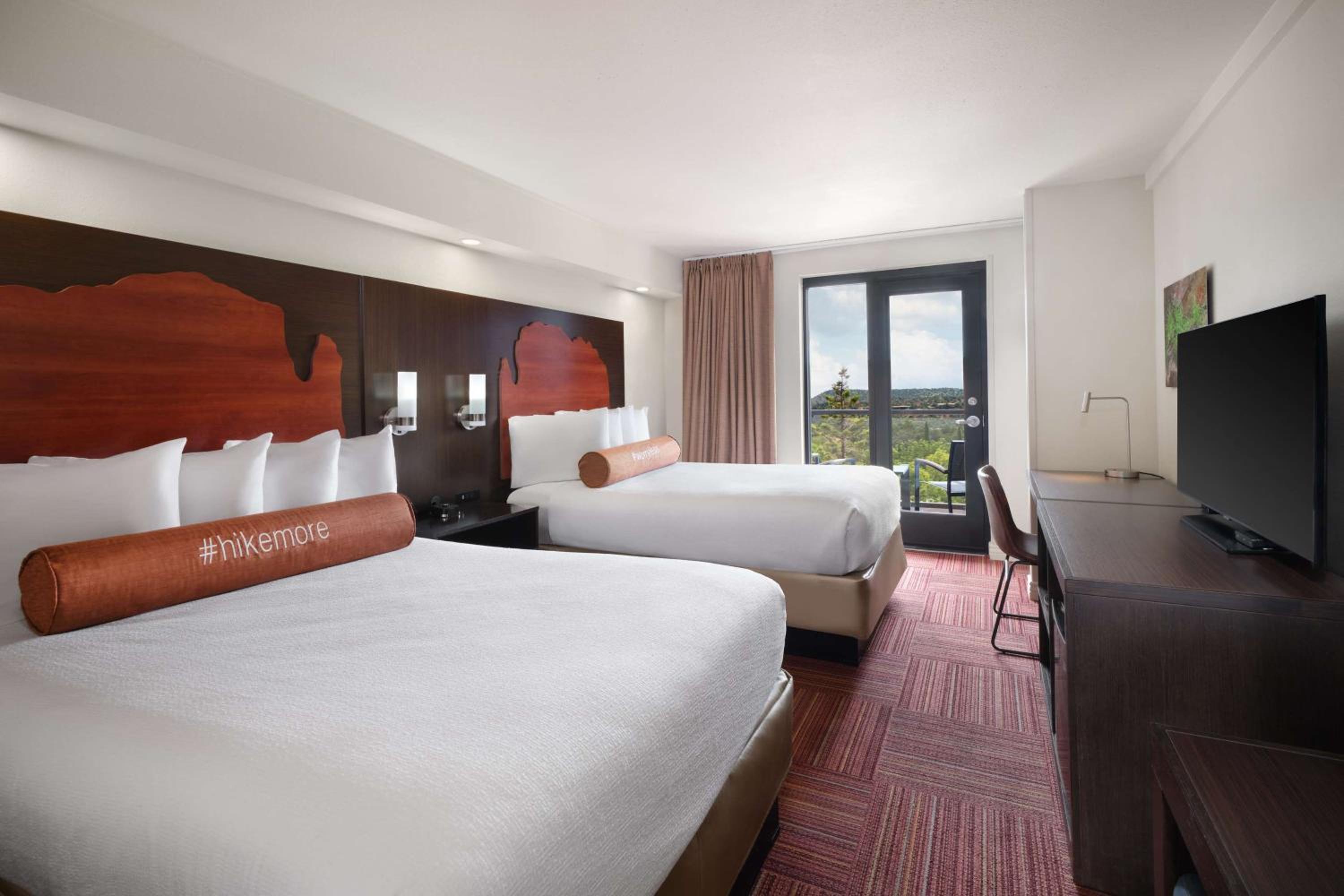 Double Room with Two Double Beds and Balcony - View/Upper Floor/Non-Smoking - Photo 1
